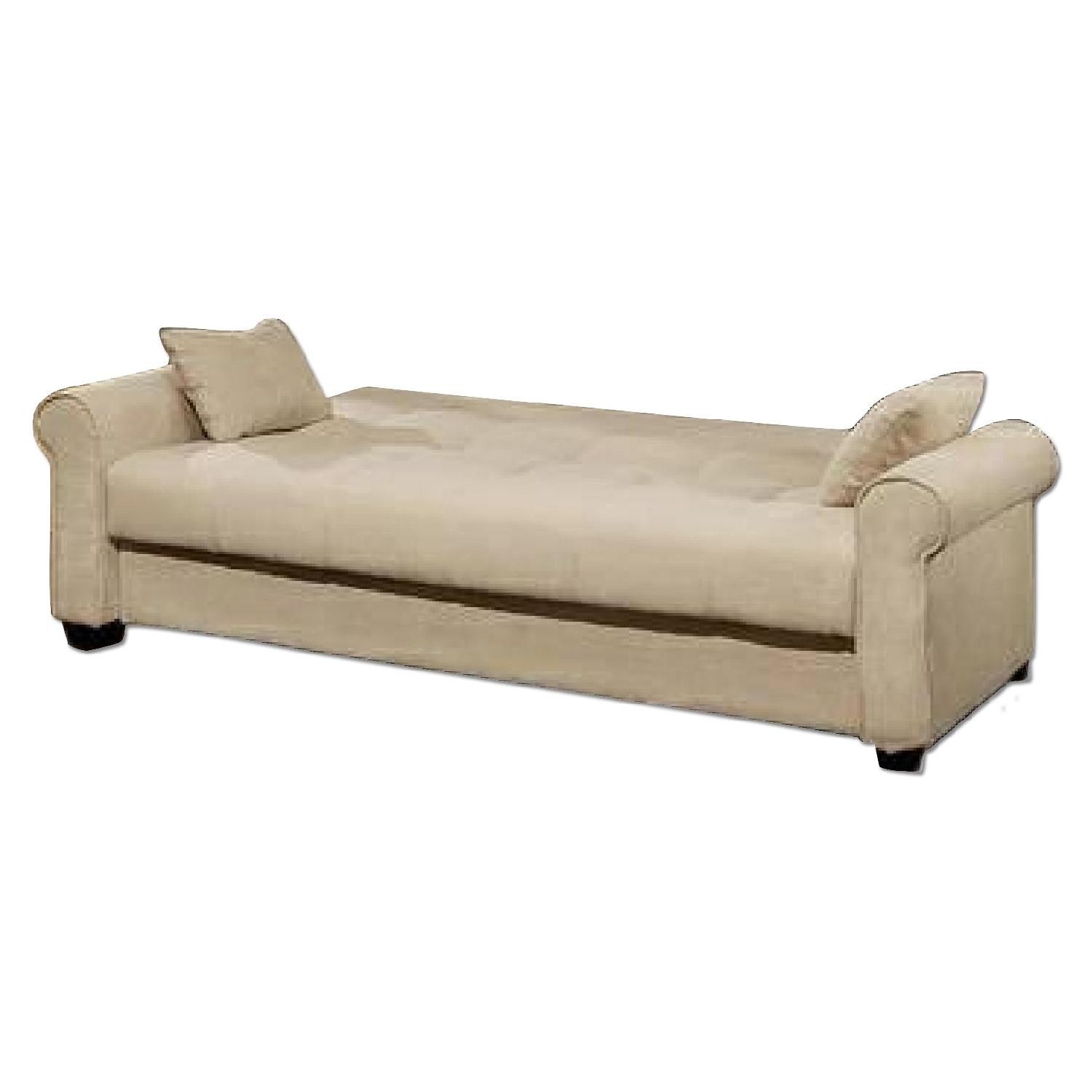 Convertible Beige Sofa Bed