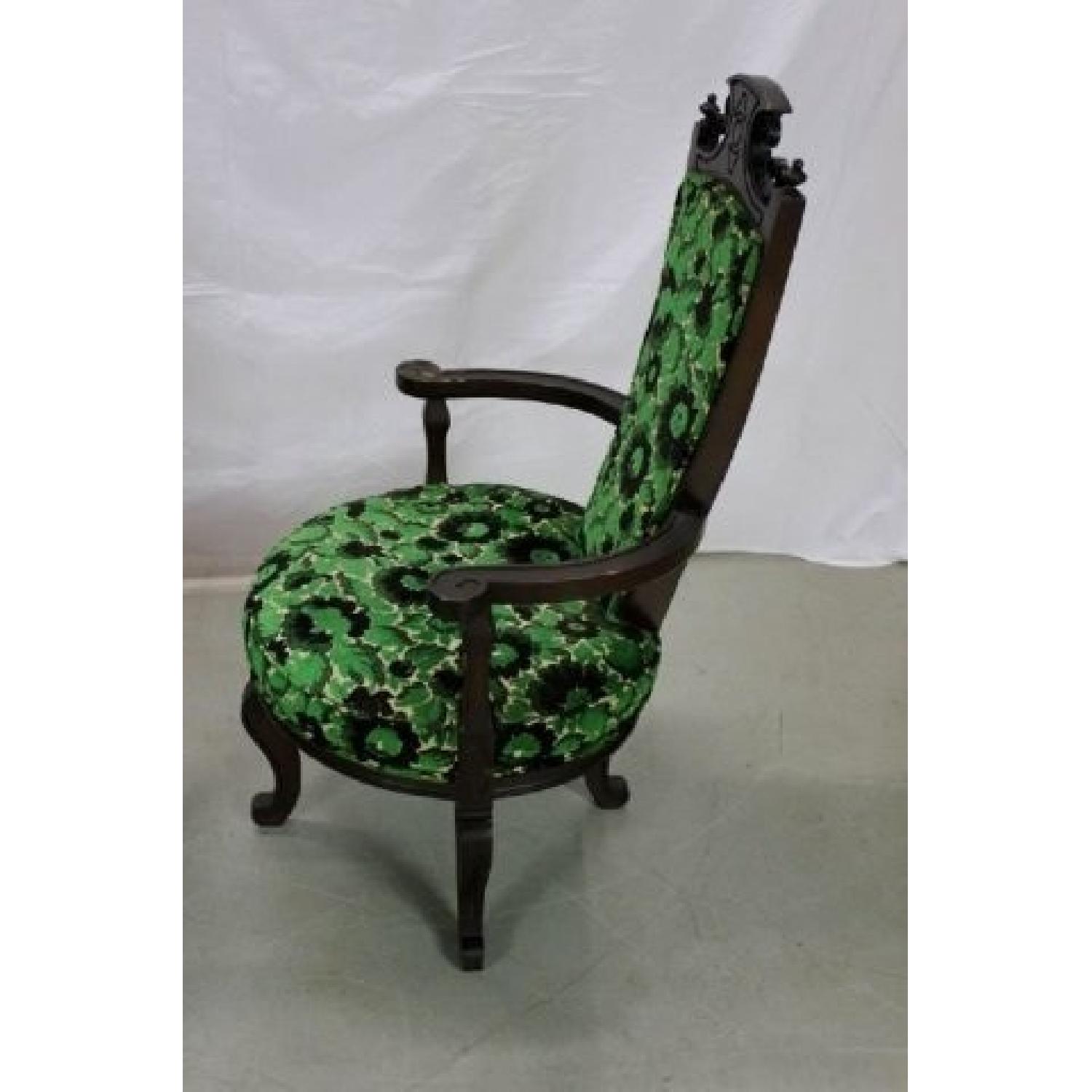 Pair of Rare Mid Century Modern Wood & Metal Armchairs - image-1