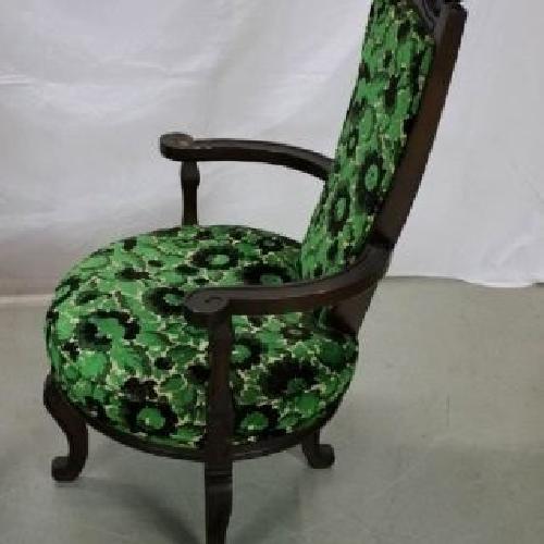 Used Pair of Rare Mid Century Modern Wood & Metal Armchairs for sale on AptDeco