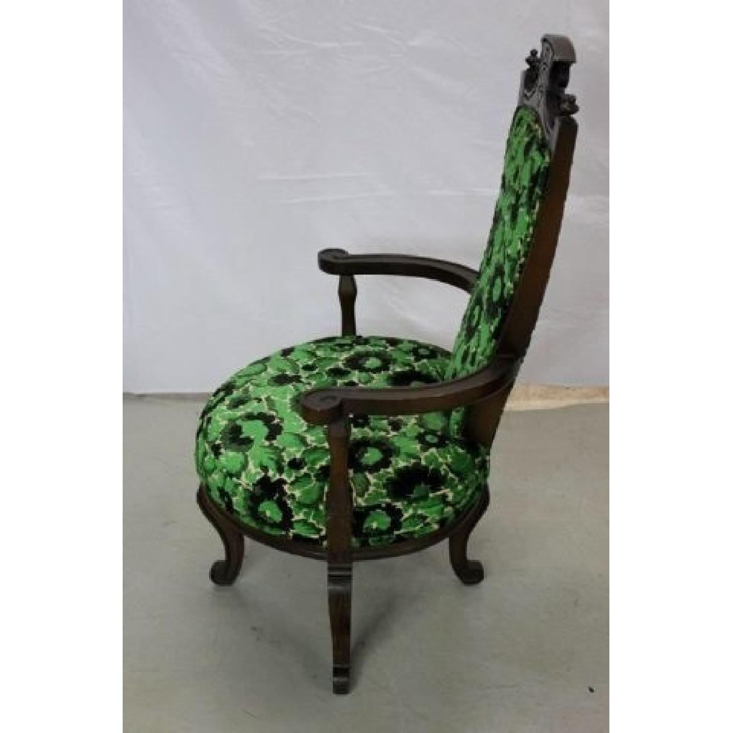 Pair of Rare Mid Century Modern Wood & Metal Armchairs - image-3