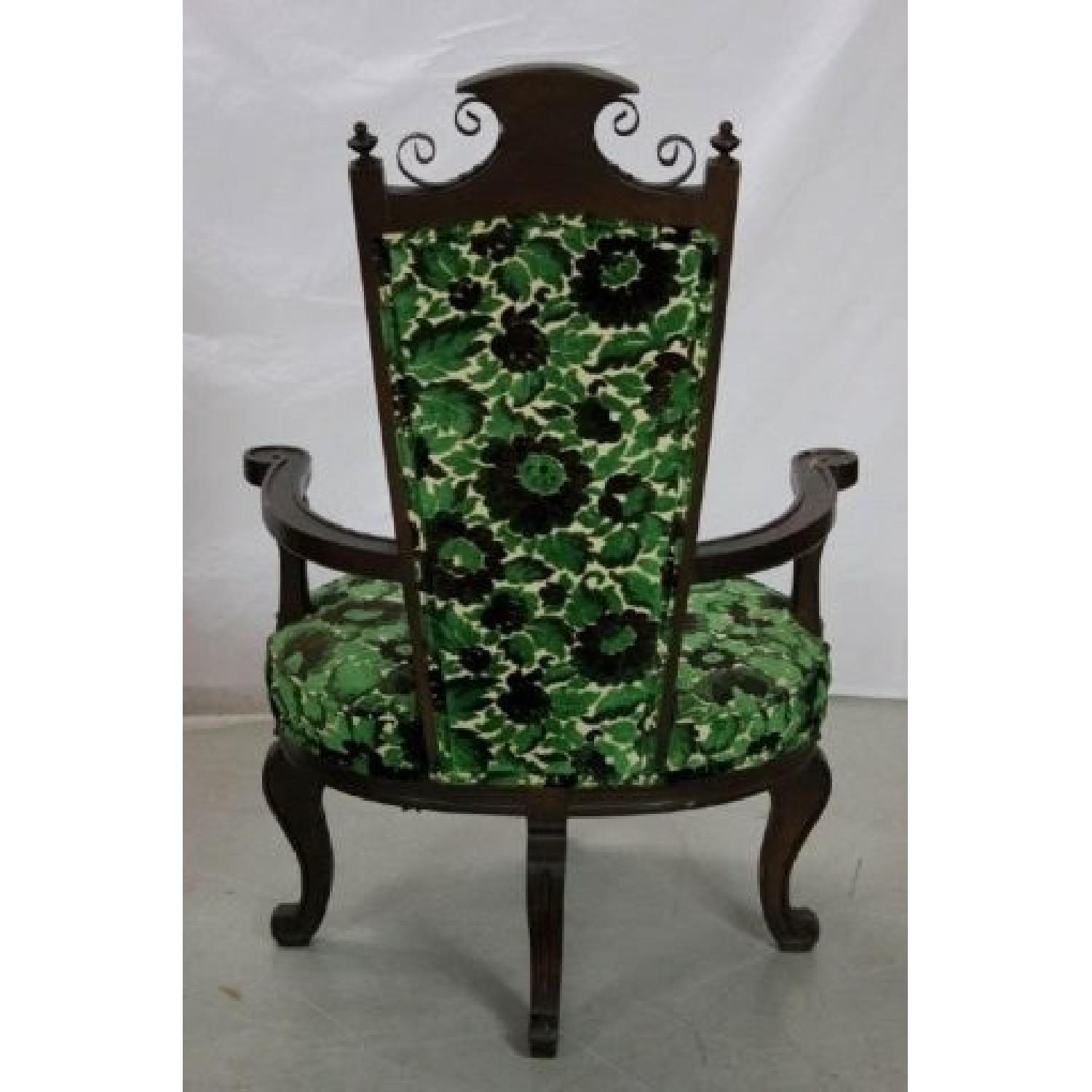 Pair of Rare Mid Century Modern Wood & Metal Armchairs - image-4