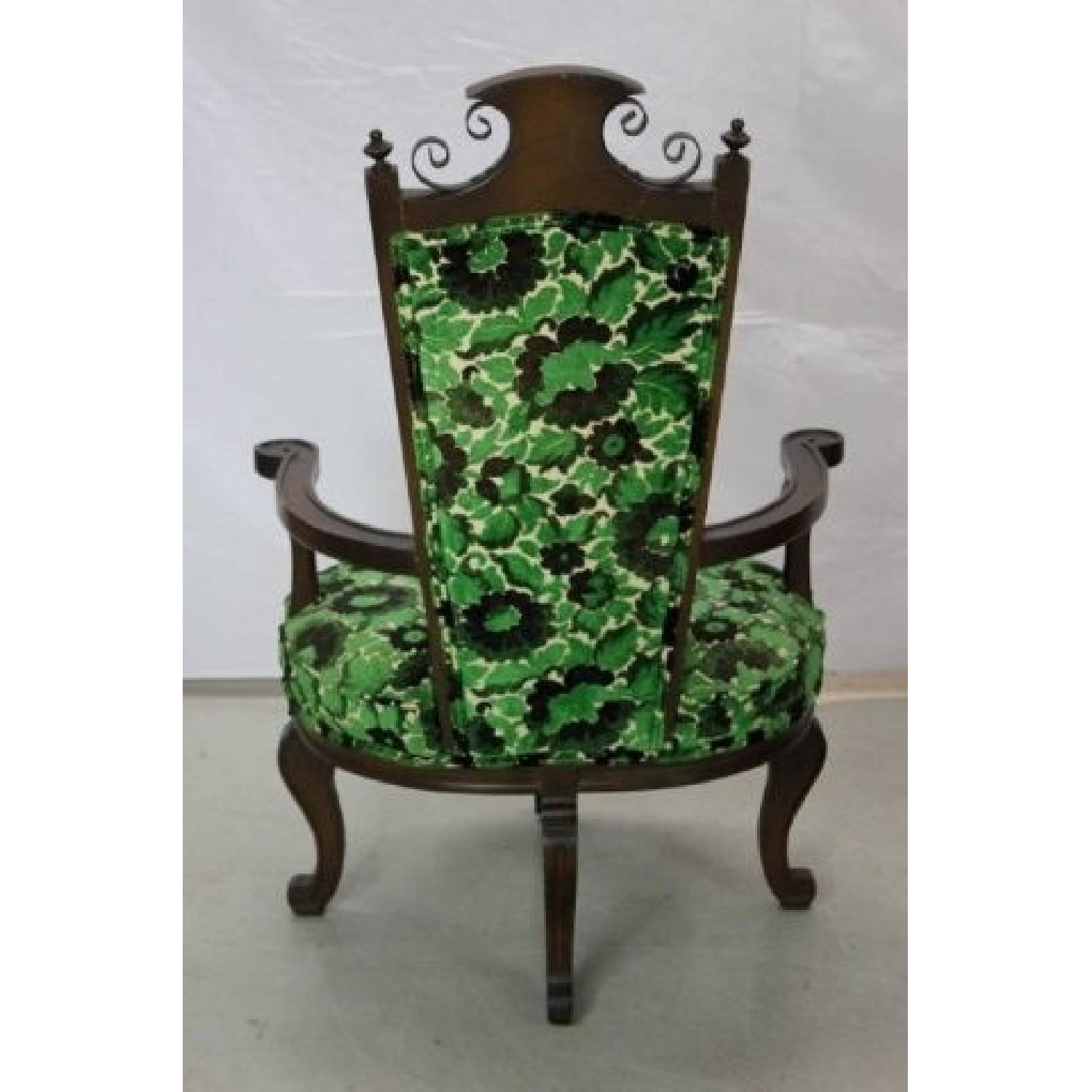 Pair of Rare Mid Century Modern Wood & Metal Armchairs - image-7