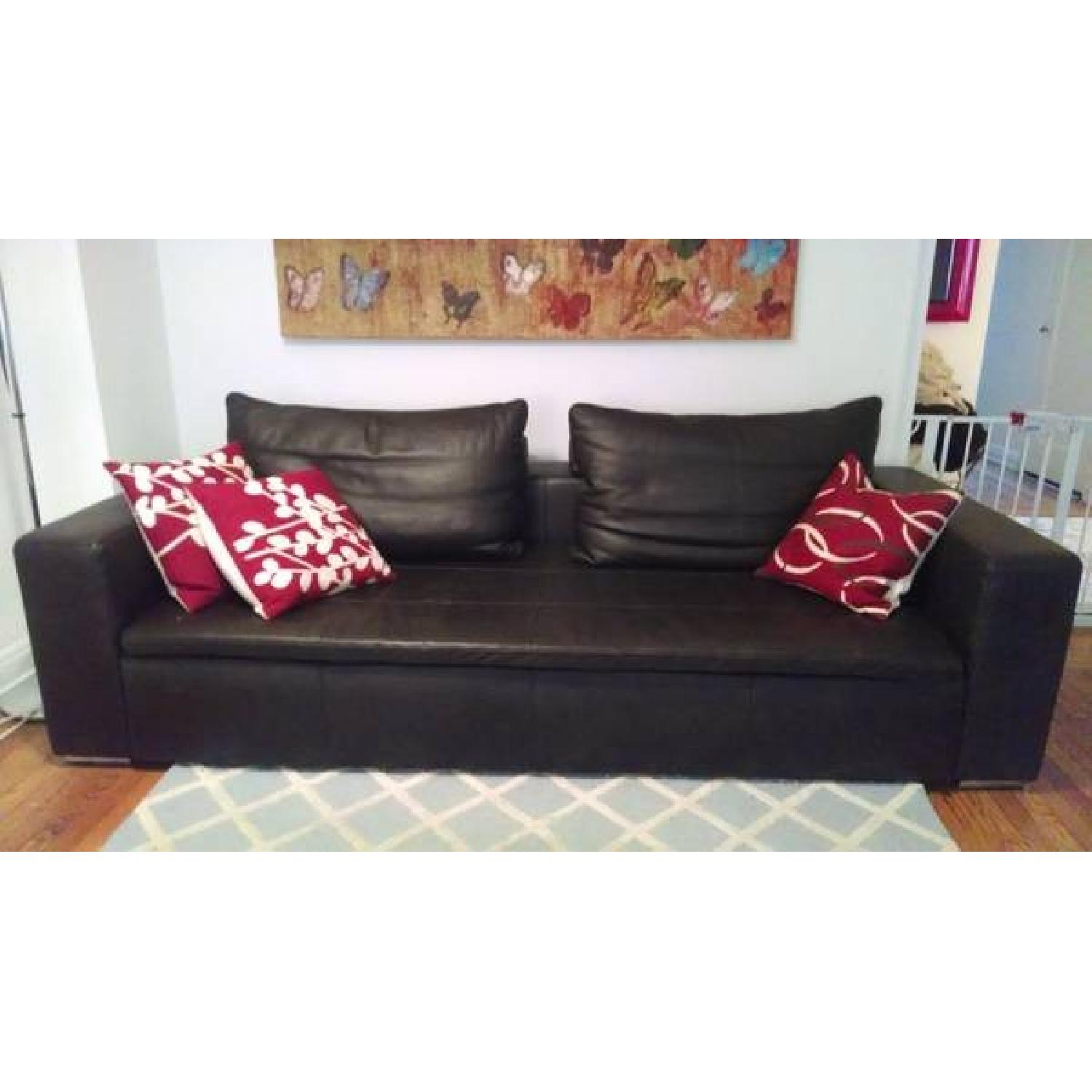 Beautiful Bo Concept Brown Leather Mezzo Sofa - image-1