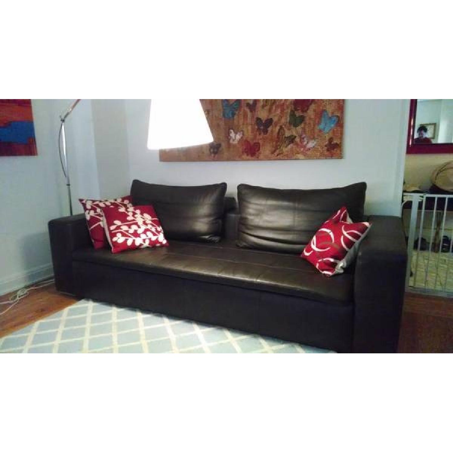 Beautiful Bo Concept Brown Leather Mezzo Sofa - image-2