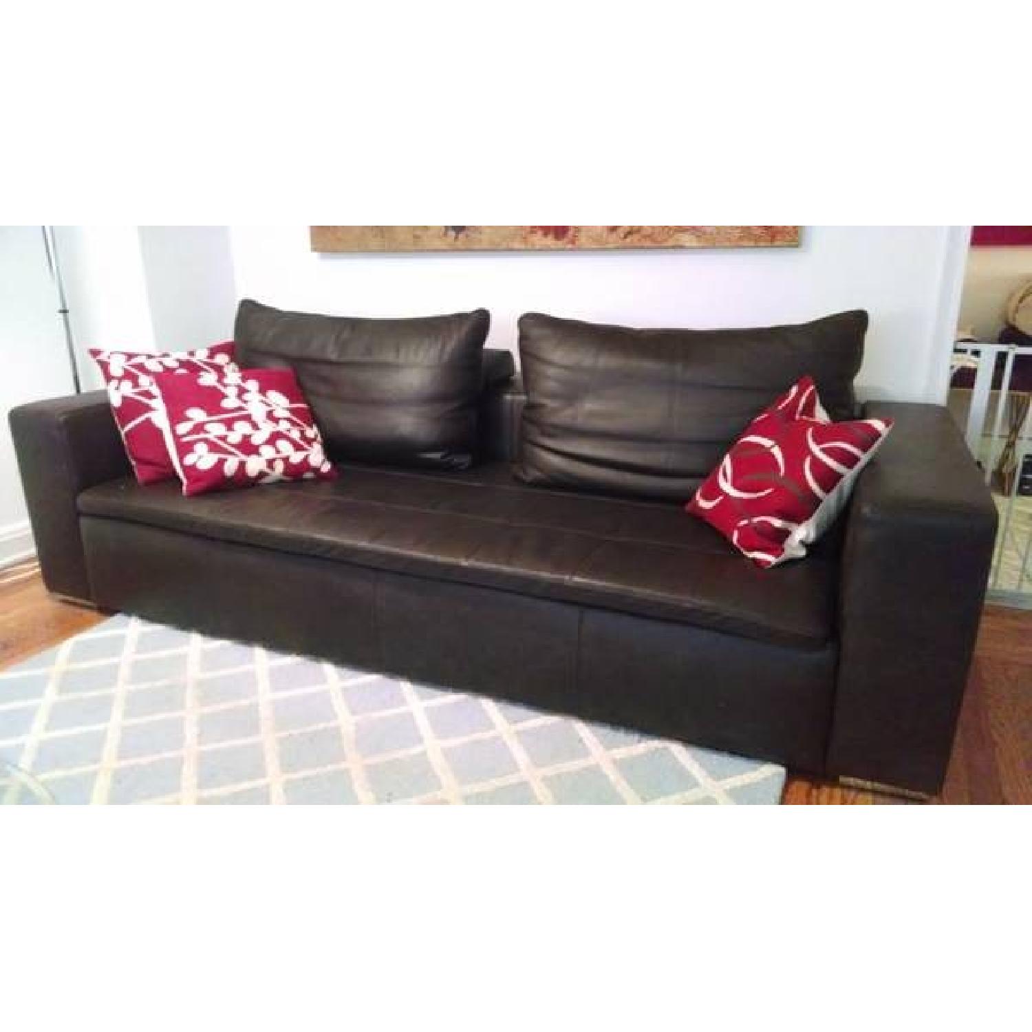 Beautiful Bo Concept Brown Leather Mezzo Sofa - image-3