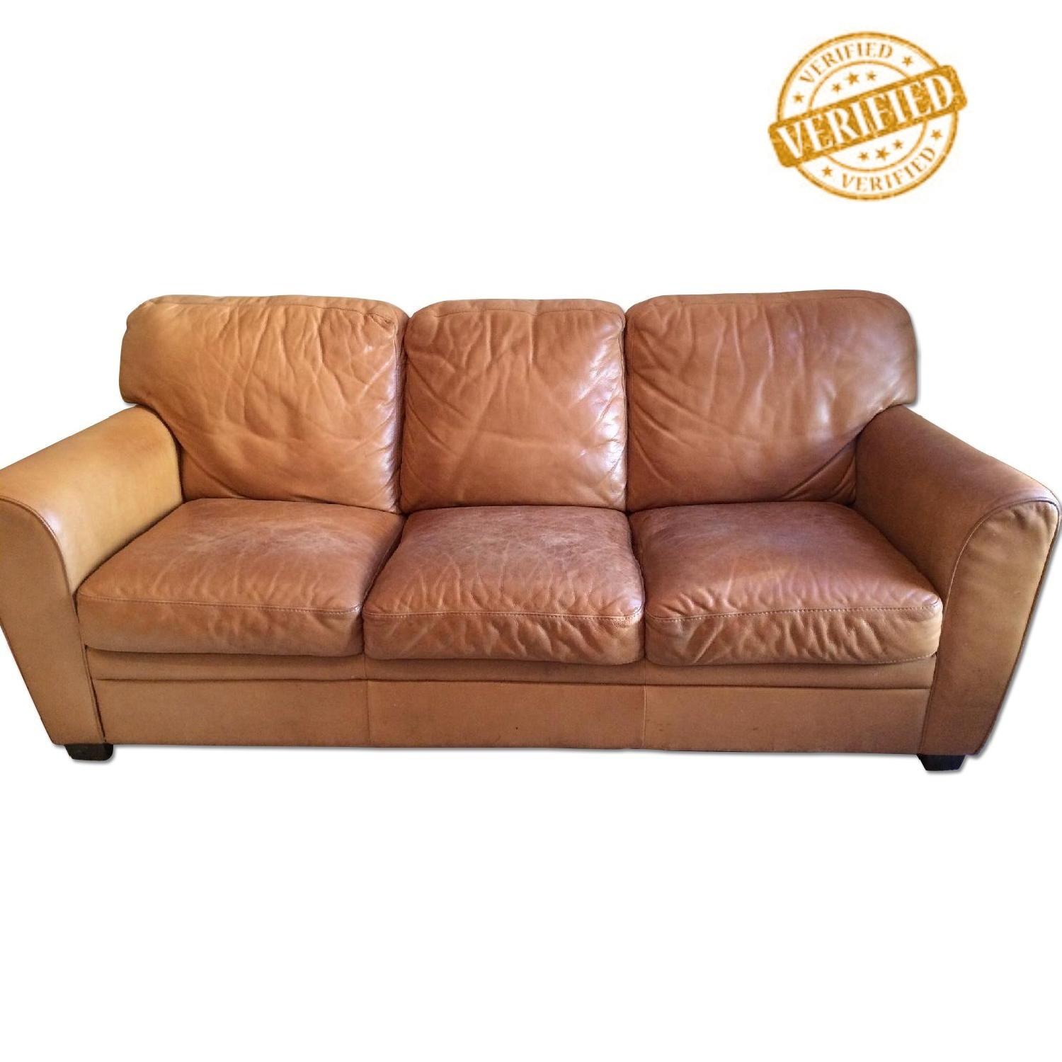 AD Verified: Natuzzi Leather Sofa - image-0