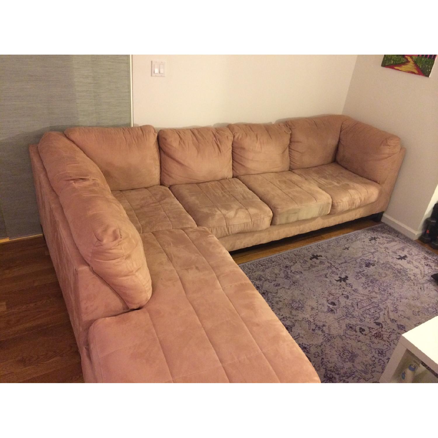 Microfiber Sectional Couch - image-2