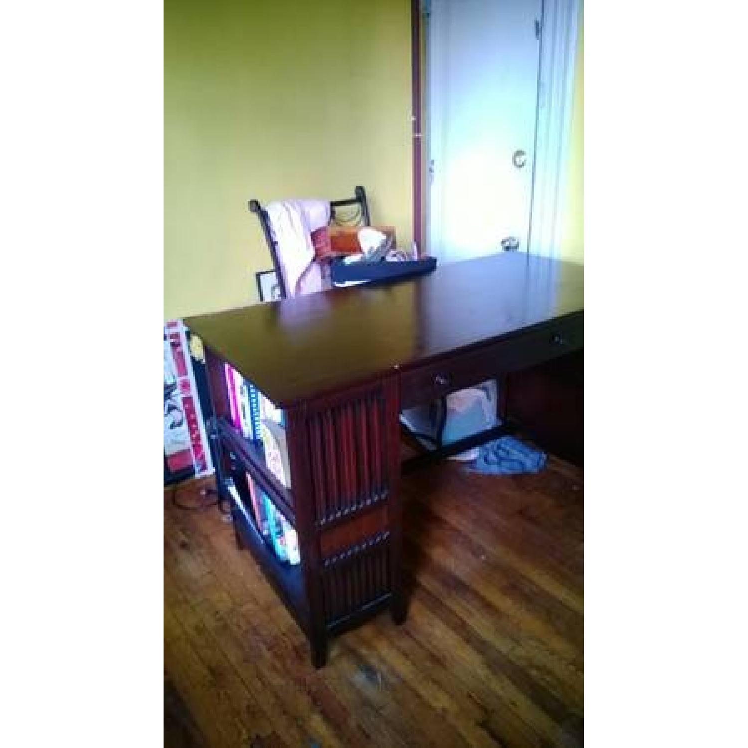 Pier 1 Desk with Shelves - image-1