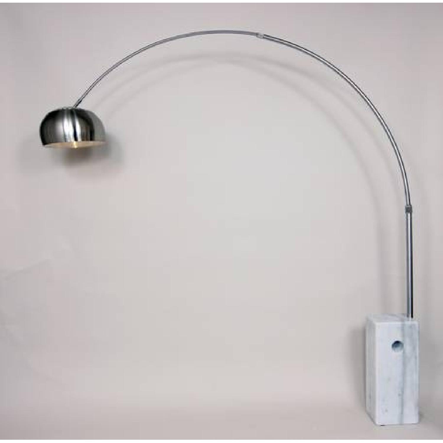 Arch / Arco Chrome & Marble Floor Lamp