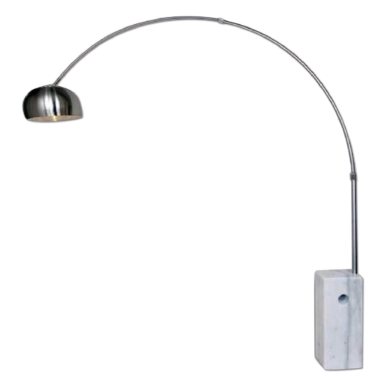 Arch / Arco Chrome & Marble Floor Lamp - Thumbnail 2