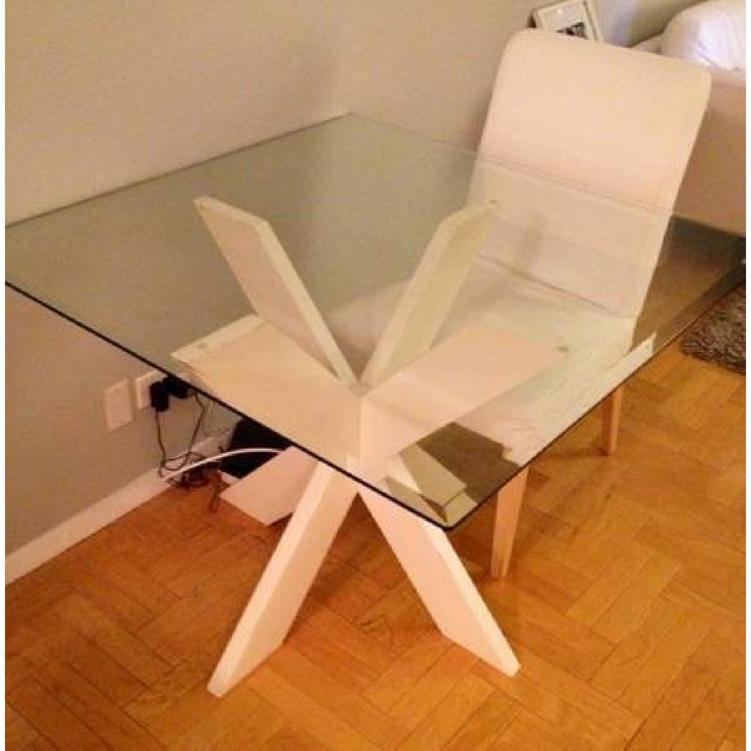 Pier 1 Glass Dining Table AptDeco