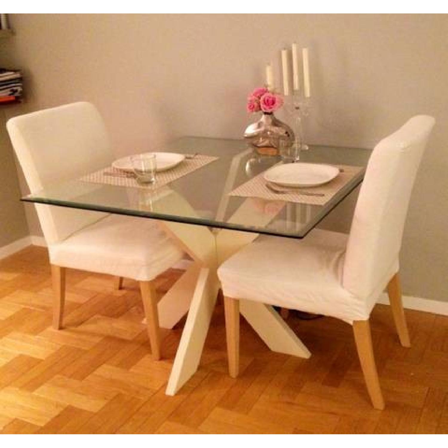 Pier 1 Glass Dining Table - image-3