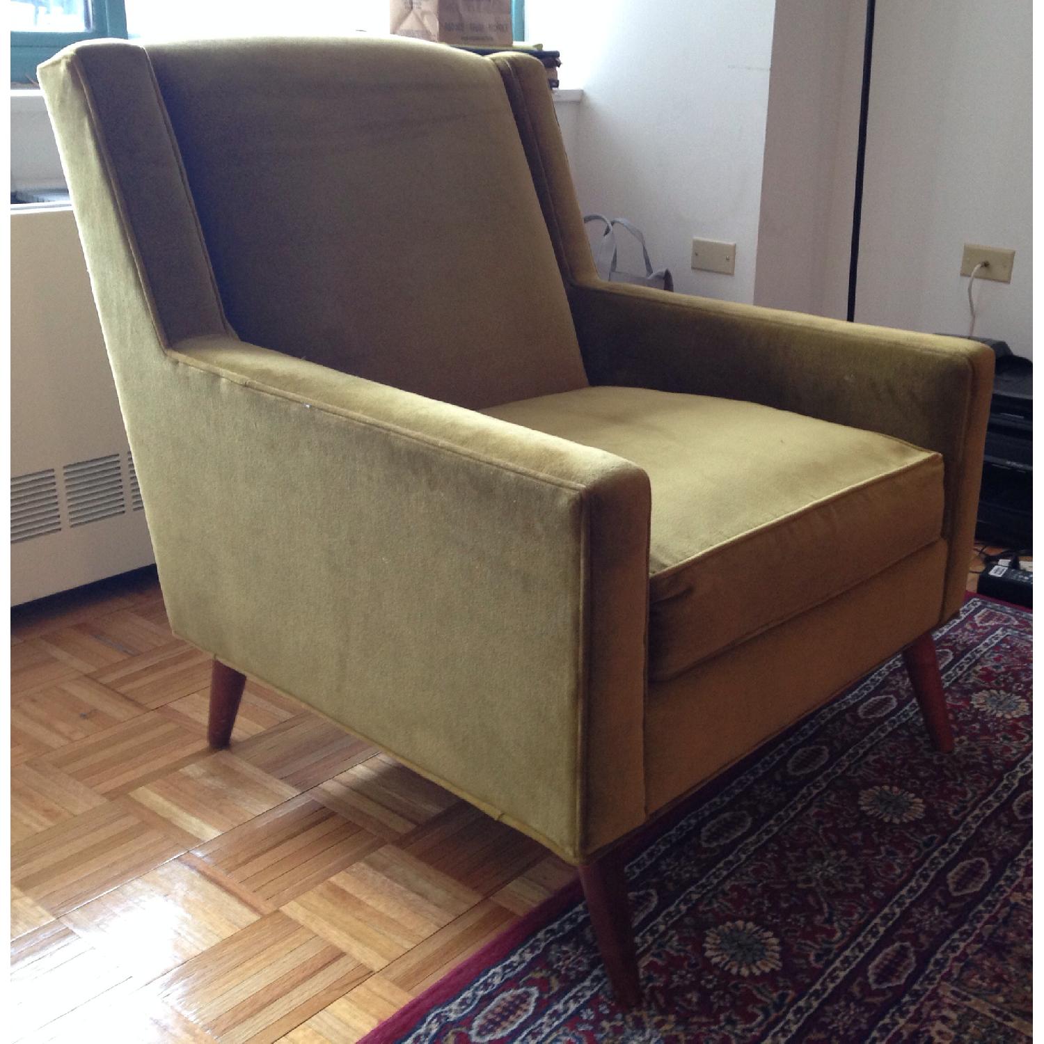 Chartreuse Velvet Chair - image-2