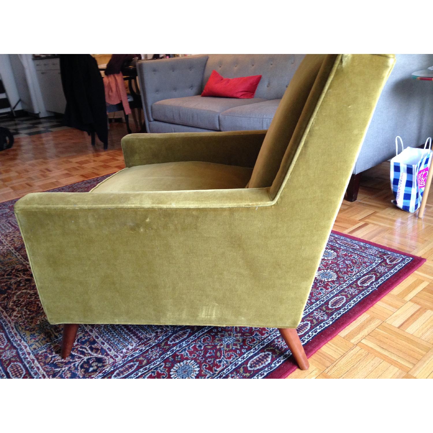 Chartreuse Velvet Chair - image-3