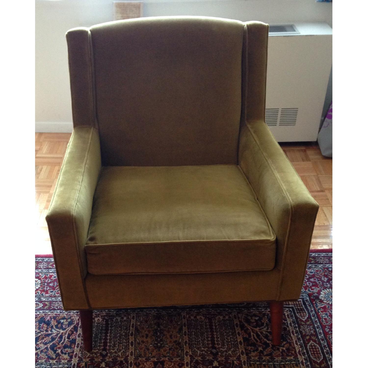 Chartreuse Velvet Chair - image-4