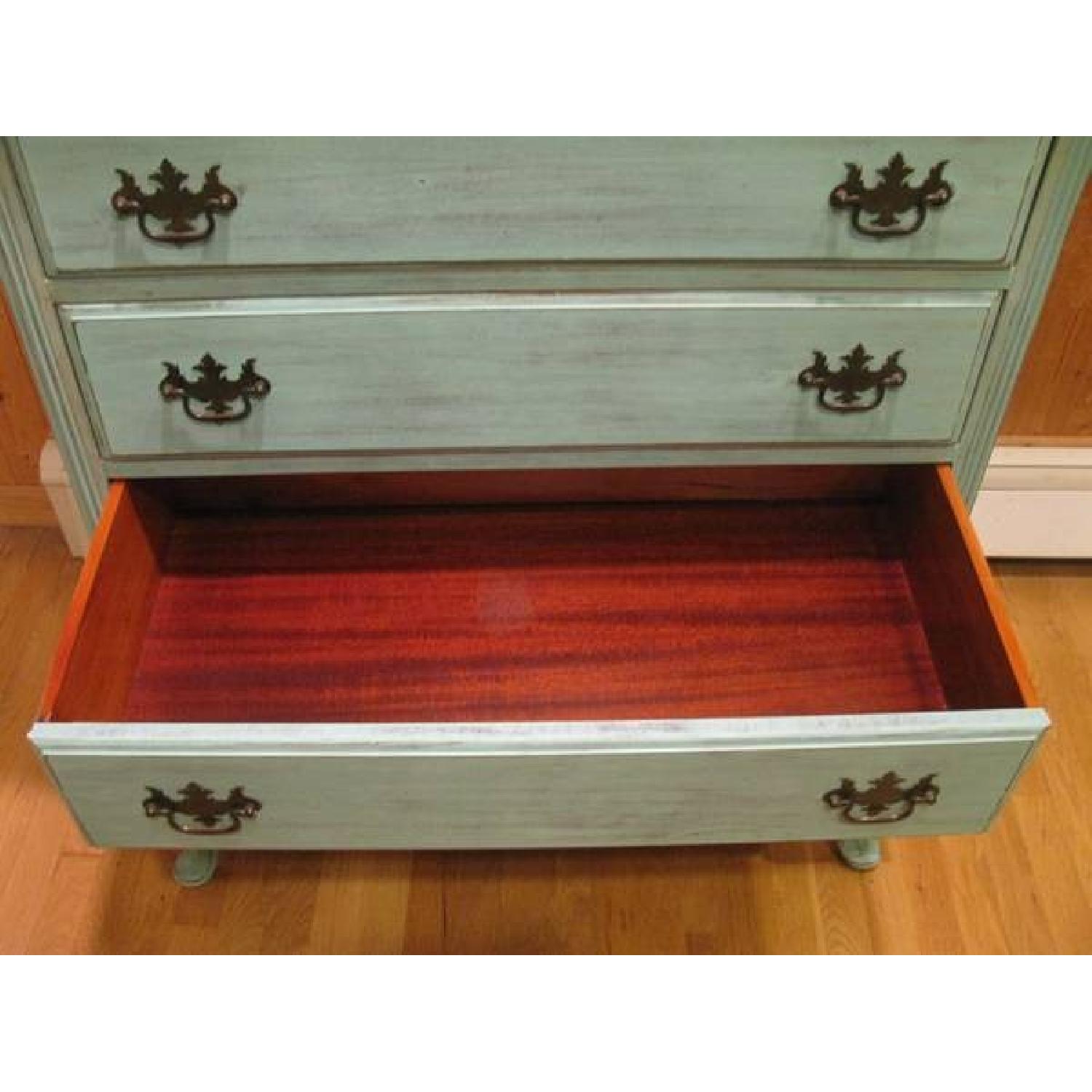 Shabby Chic Beachy Aqua Tall Dresser - image-2