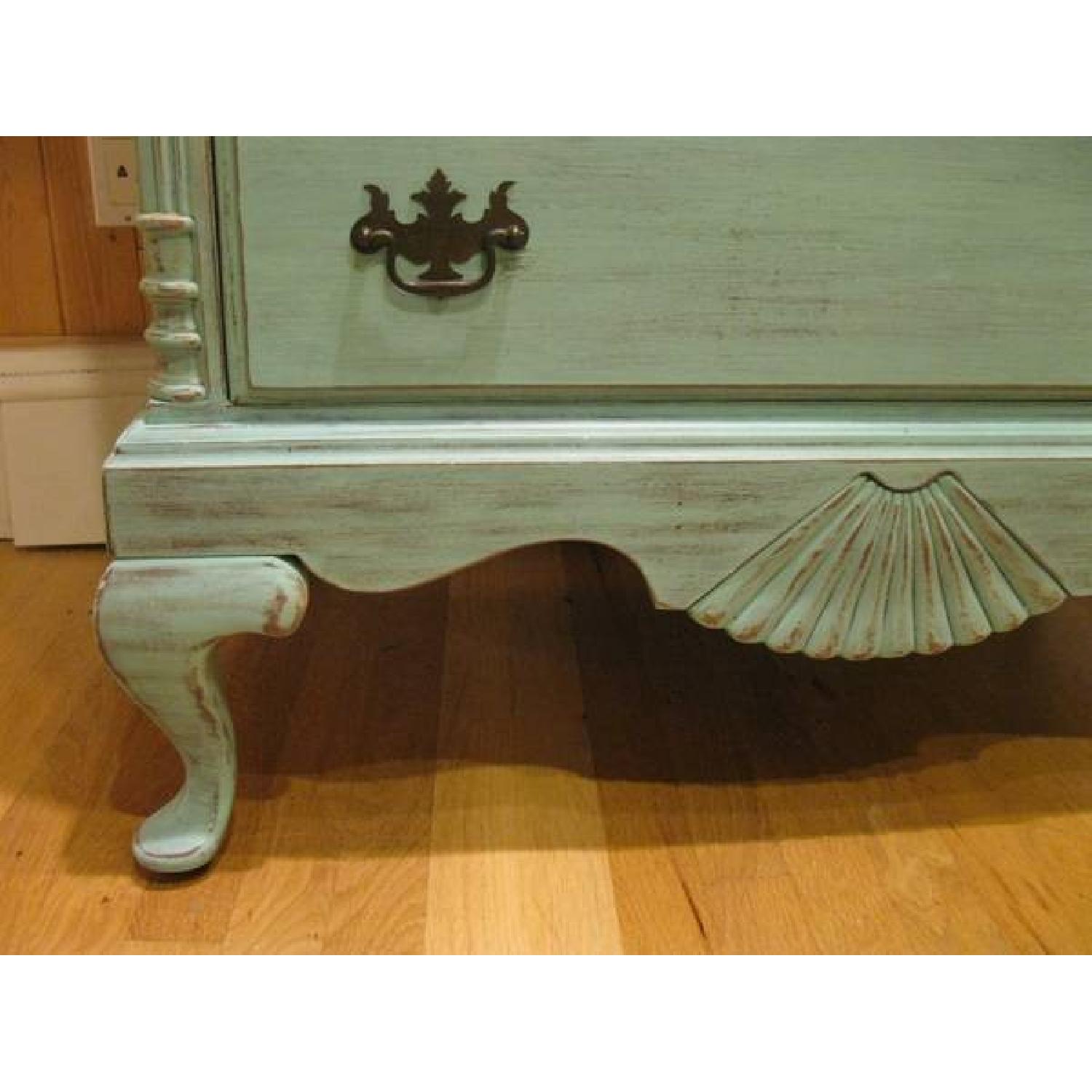 Shabby Chic Beachy Aqua Tall Dresser - image-3