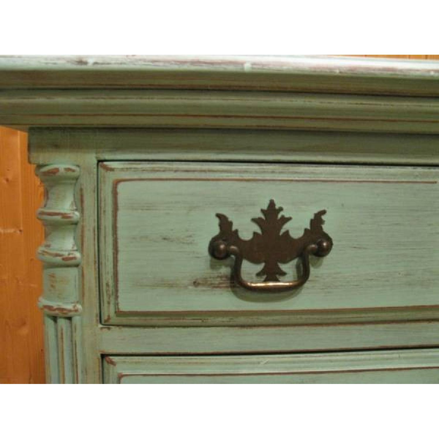 Shabby Chic Beachy Aqua Tall Dresser - image-4