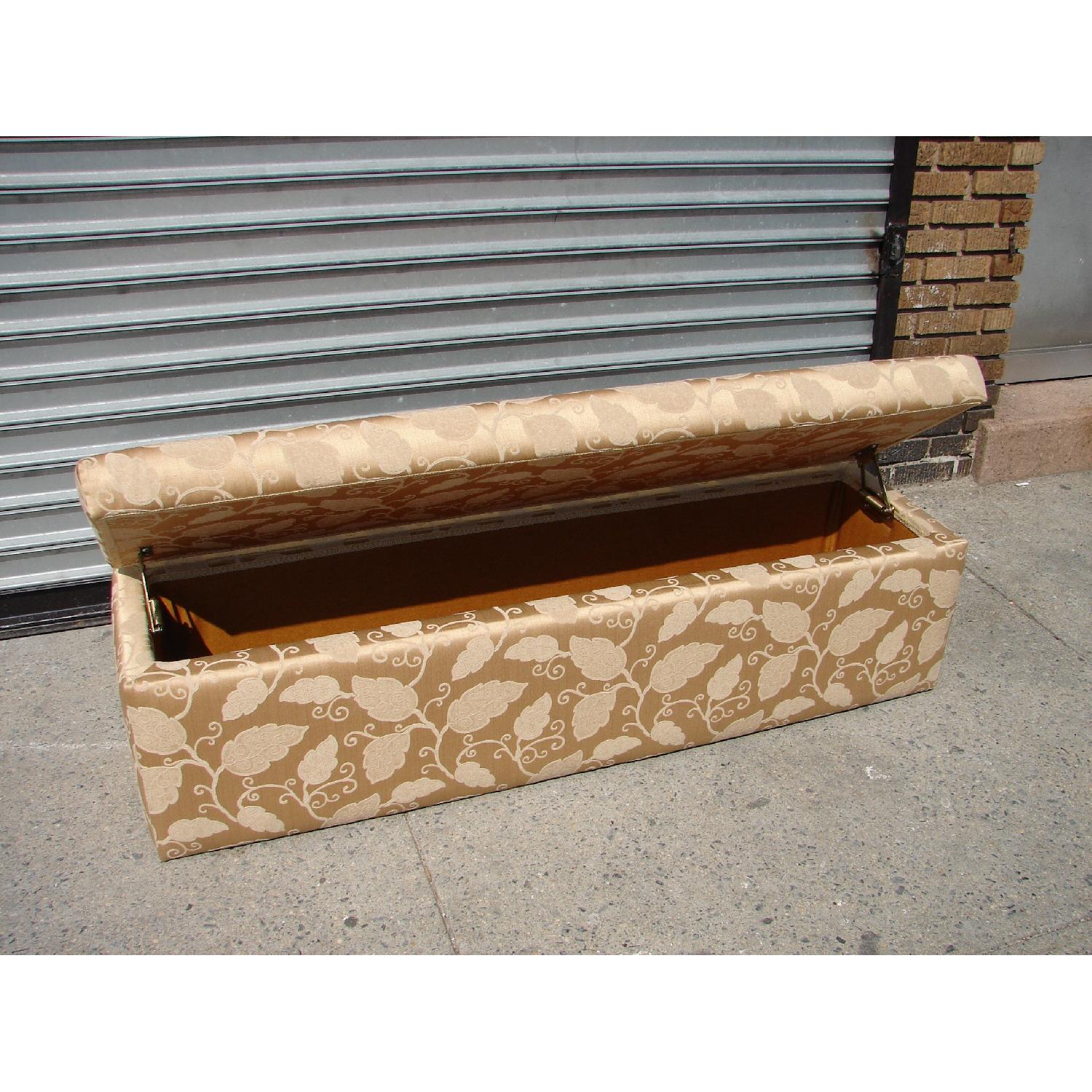 Custom Built Upholstered Storage Trunk / Bench AptDeco