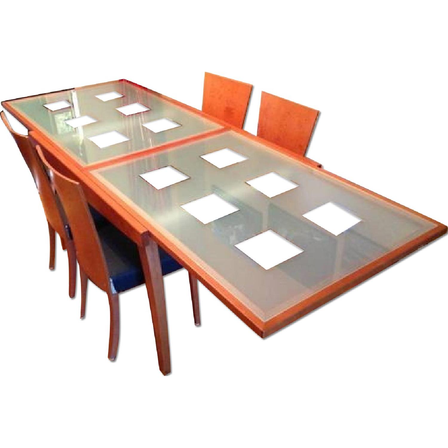 Modern Italian Wood Dining Table & Chairs Set AptDeco