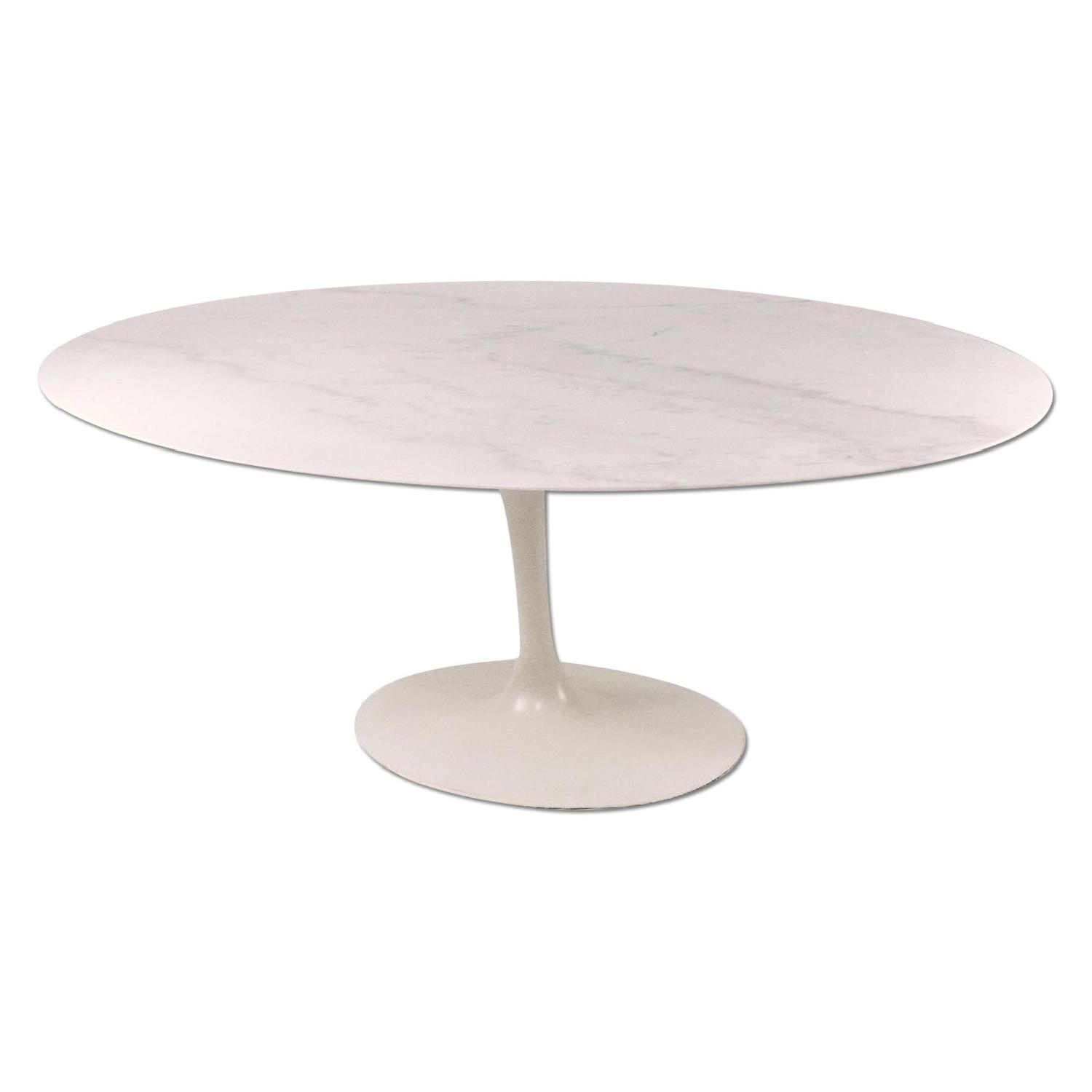 Marble Oval Tulip Dining Room Table
