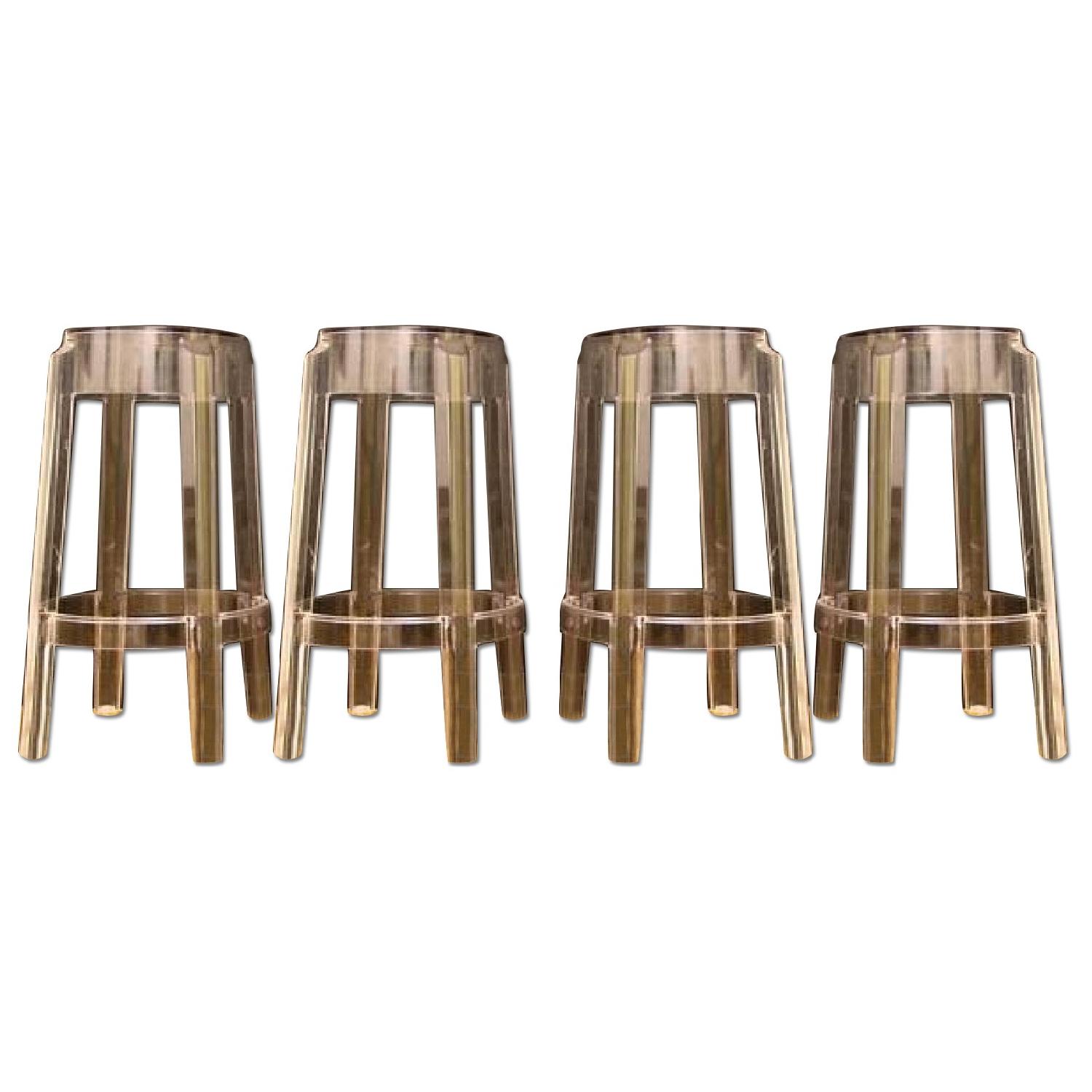 (4) Philippe Starck Charles Ghost Stools Chairs - image-0
