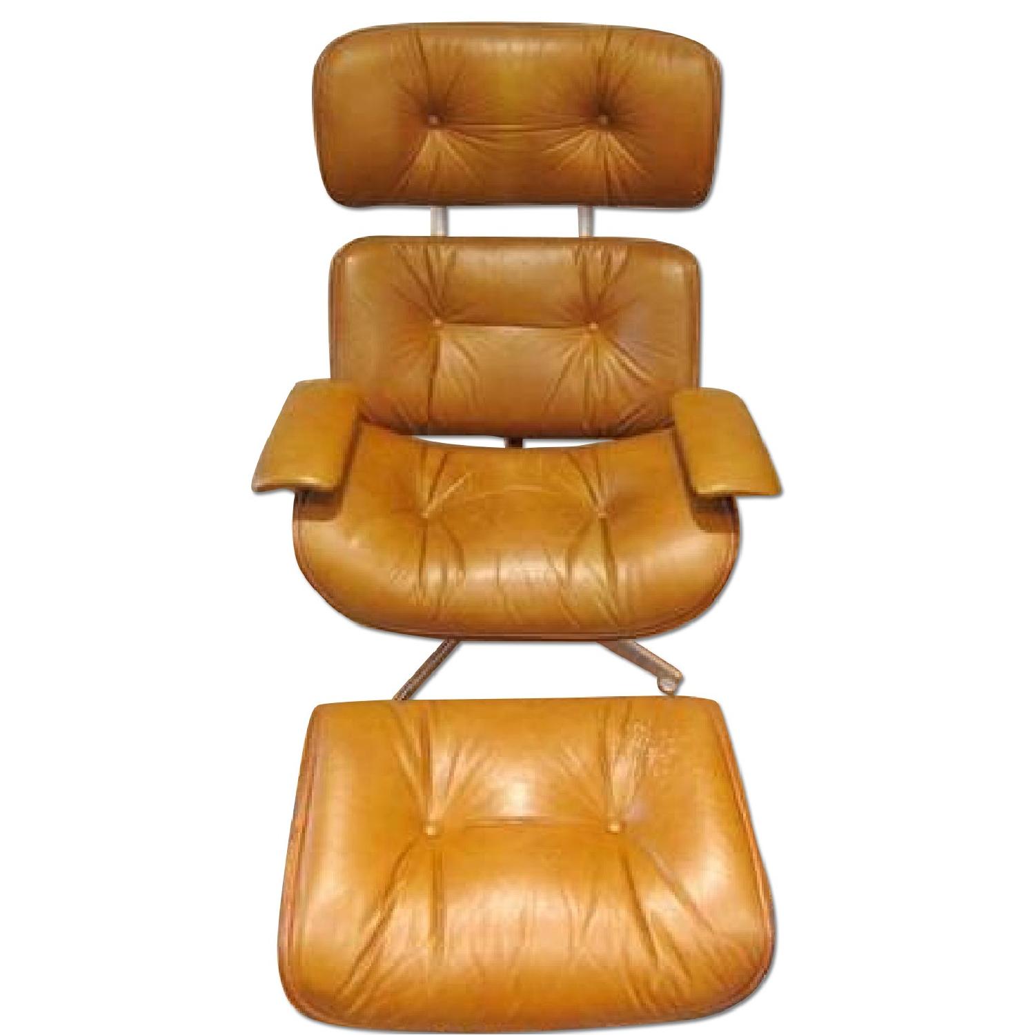 Mid Century Modern Plycraft Chair & Ottoman