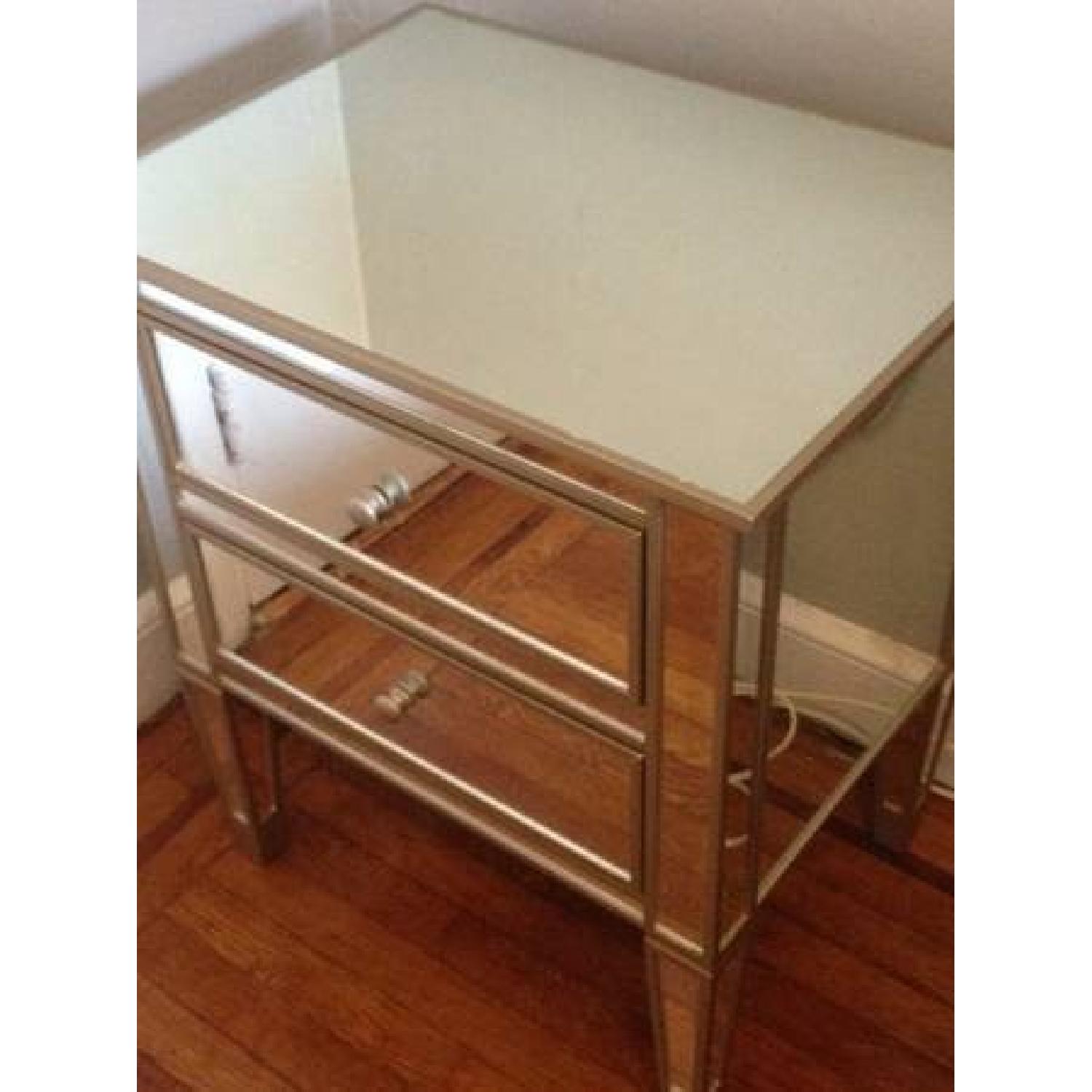 2 Pottery Barn Park Mirrored Bedside Table Nightstands - image-1