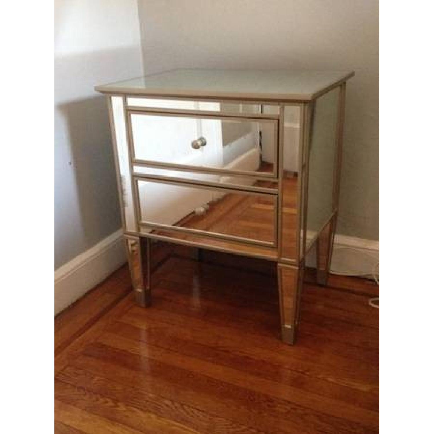 2 Pottery Barn Park Mirrored Bedside Table Nightstands - image-2