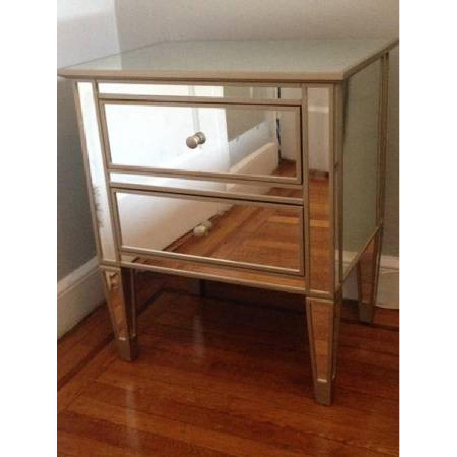 2 Pottery Barn Park Mirrored Bedside Table Nightstands - image-3