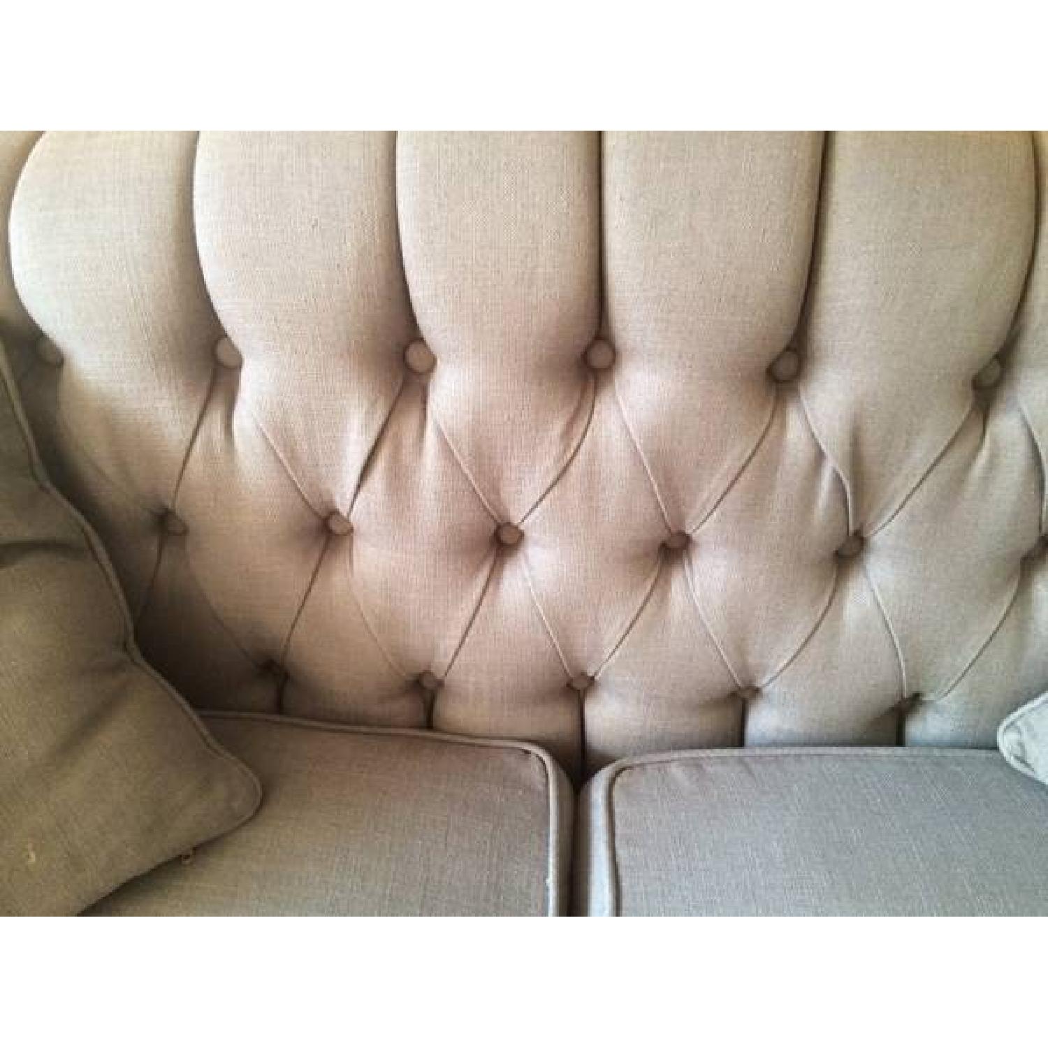 Bluish grey Tufted Chesterfield Sofa - image-2