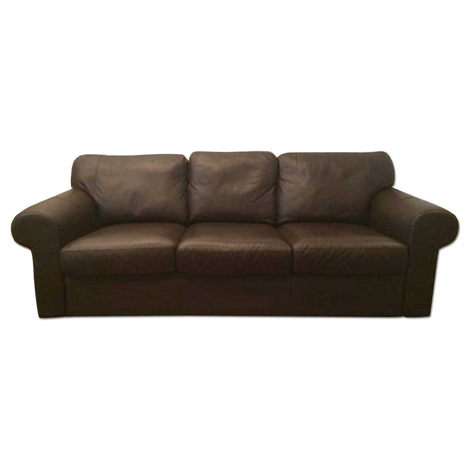 Chocolate Brown Leather Couch