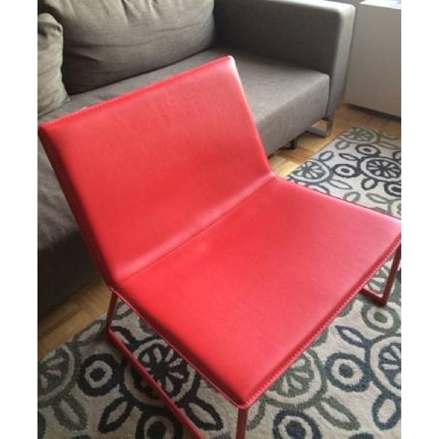 Cb2 Contemporary Red Accent Chair - image-1