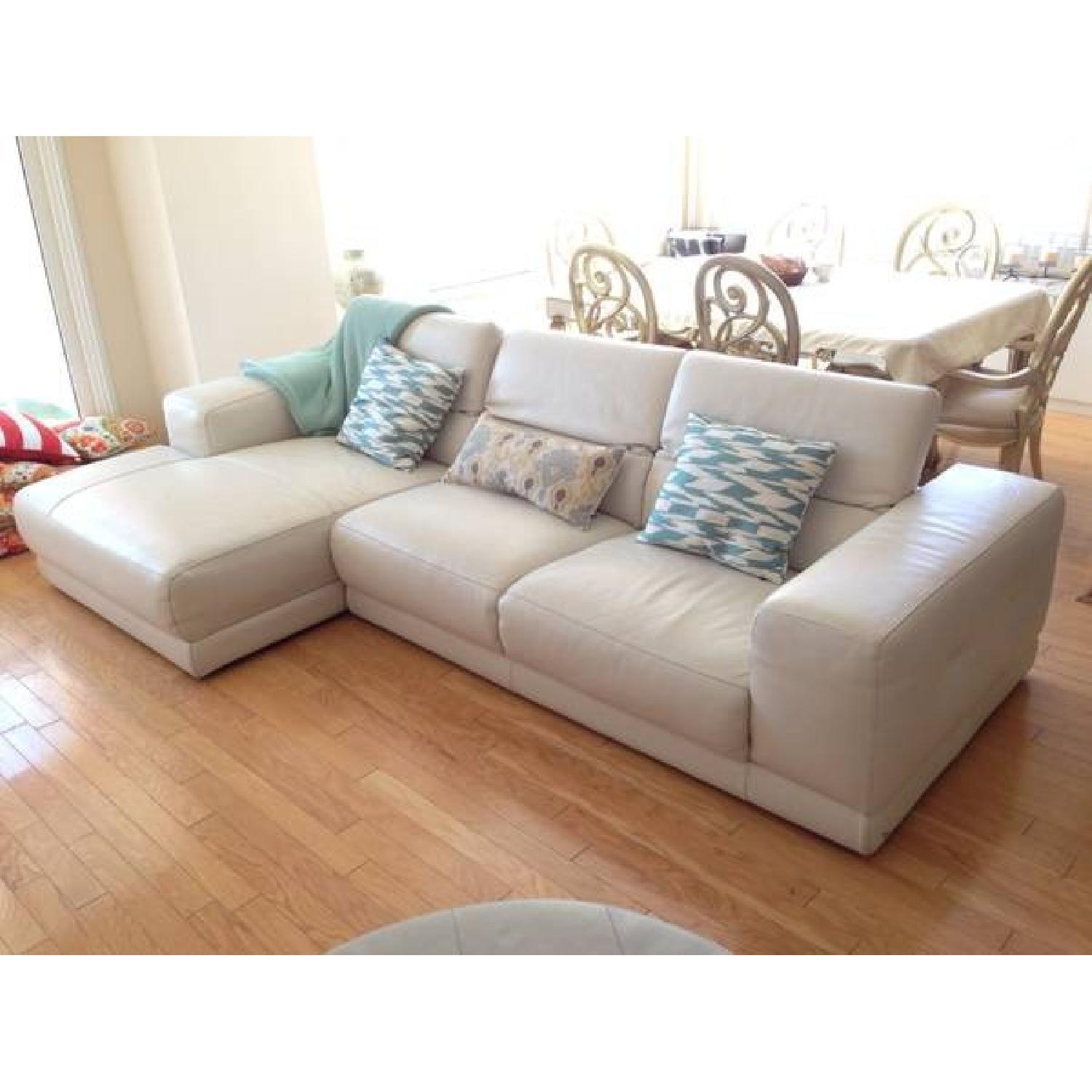 Nicoletti Sectional Leather Sofa Couch - image-3