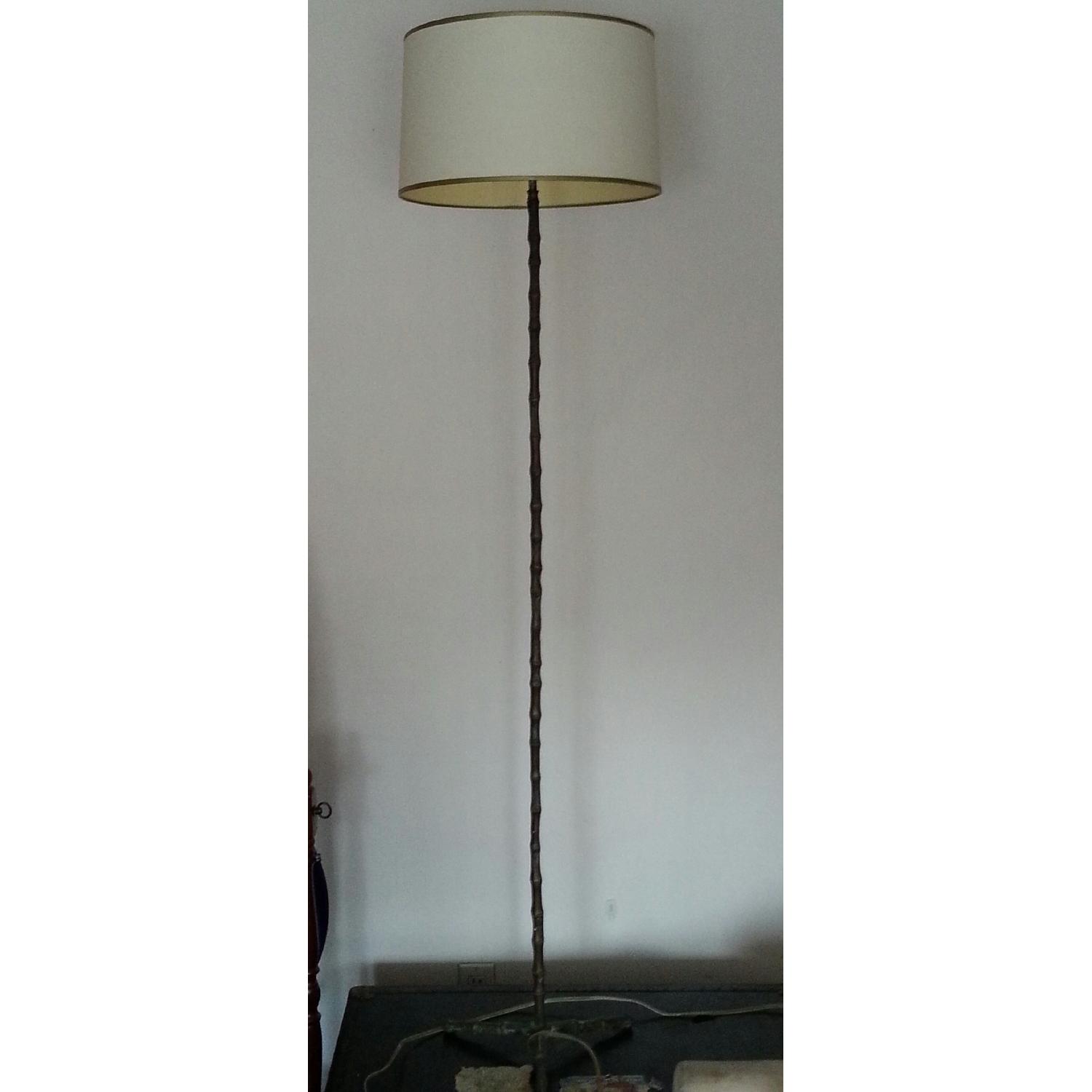 Brass Bamboo Style Floor Lamp AptDeco
