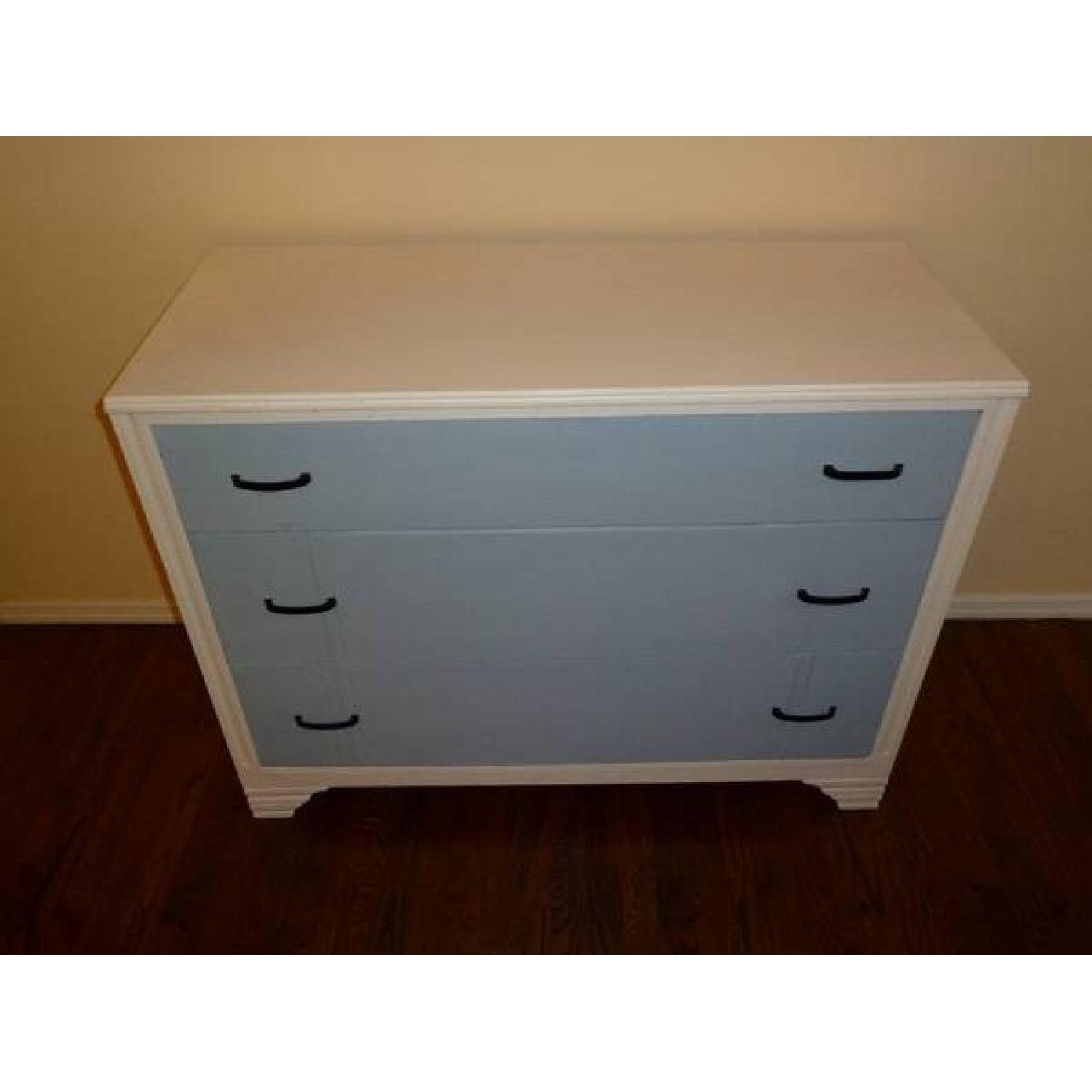 Vintage blue & white dresser - image-2