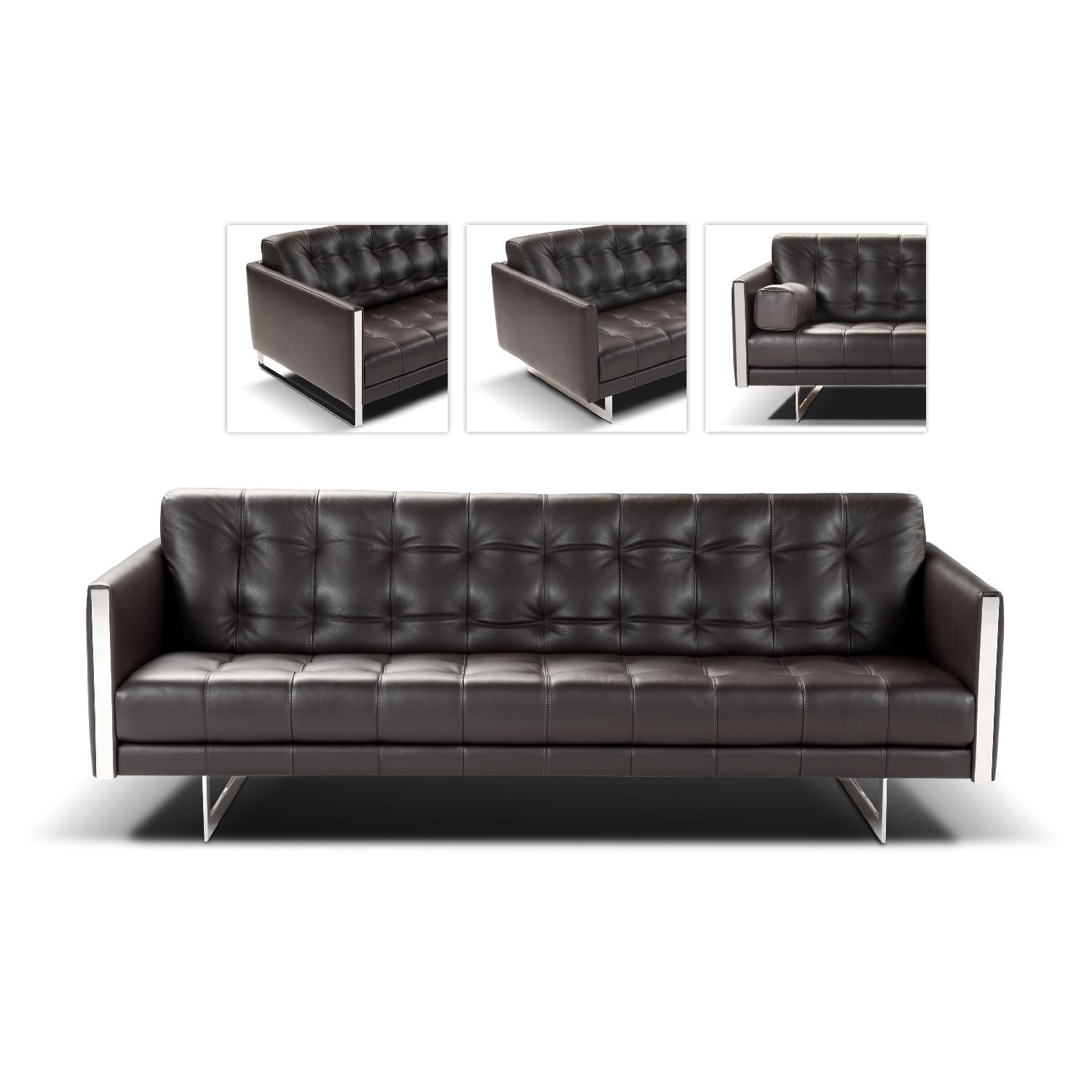 CaliaItalia Brown Leather Sofa
