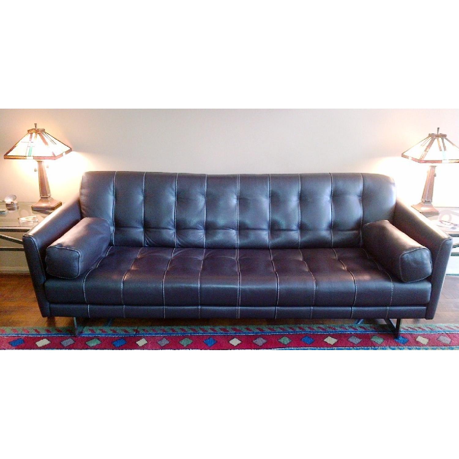 CaliaItalia Brown Leather Sofa - image-4