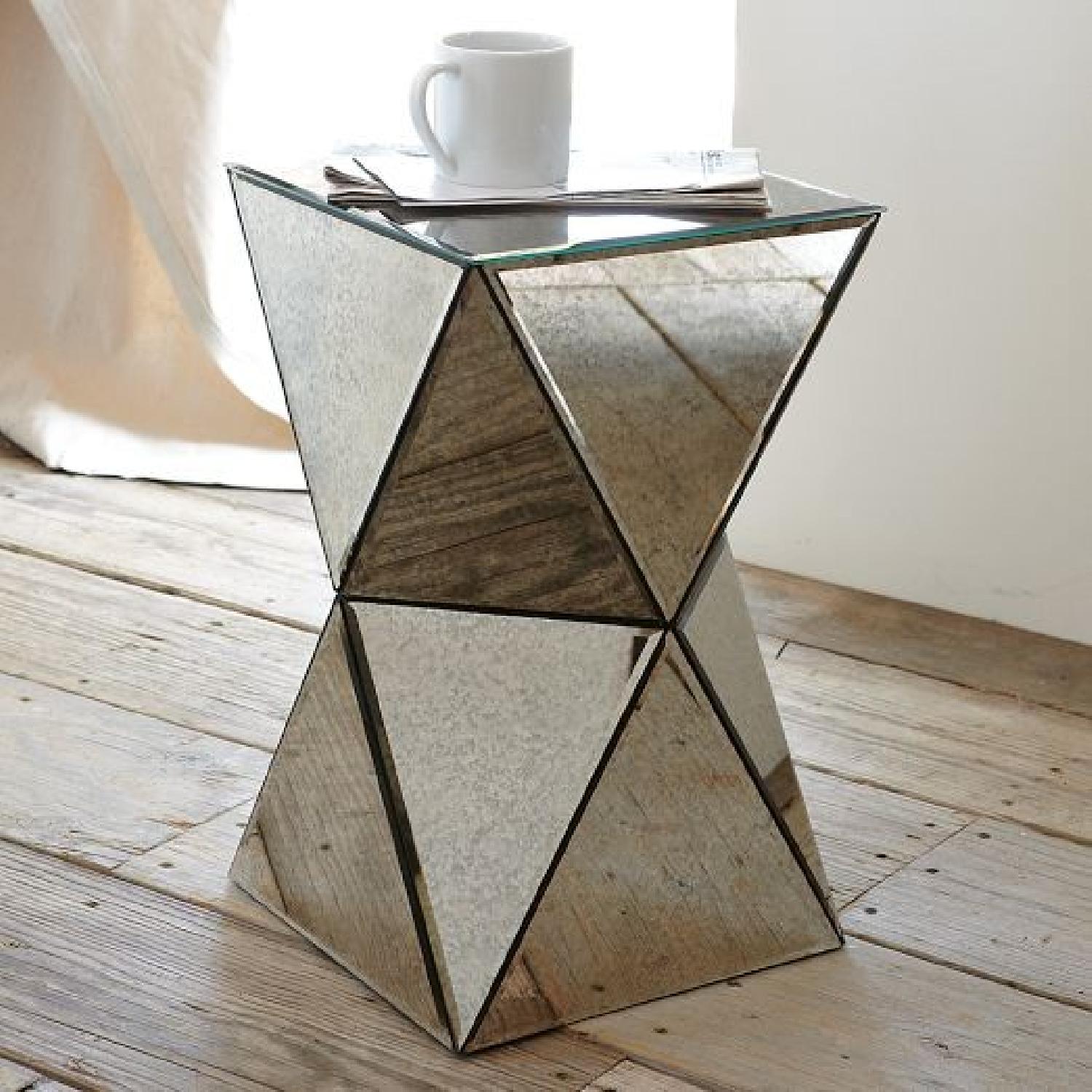 Faceted Mirror Side Table - Thumbnail 2