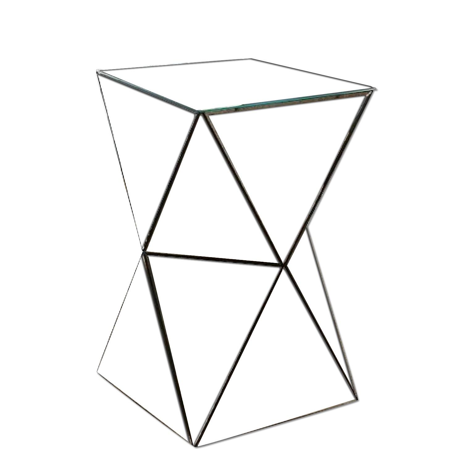 Faceted Mirror Side Table - Thumbnail 3