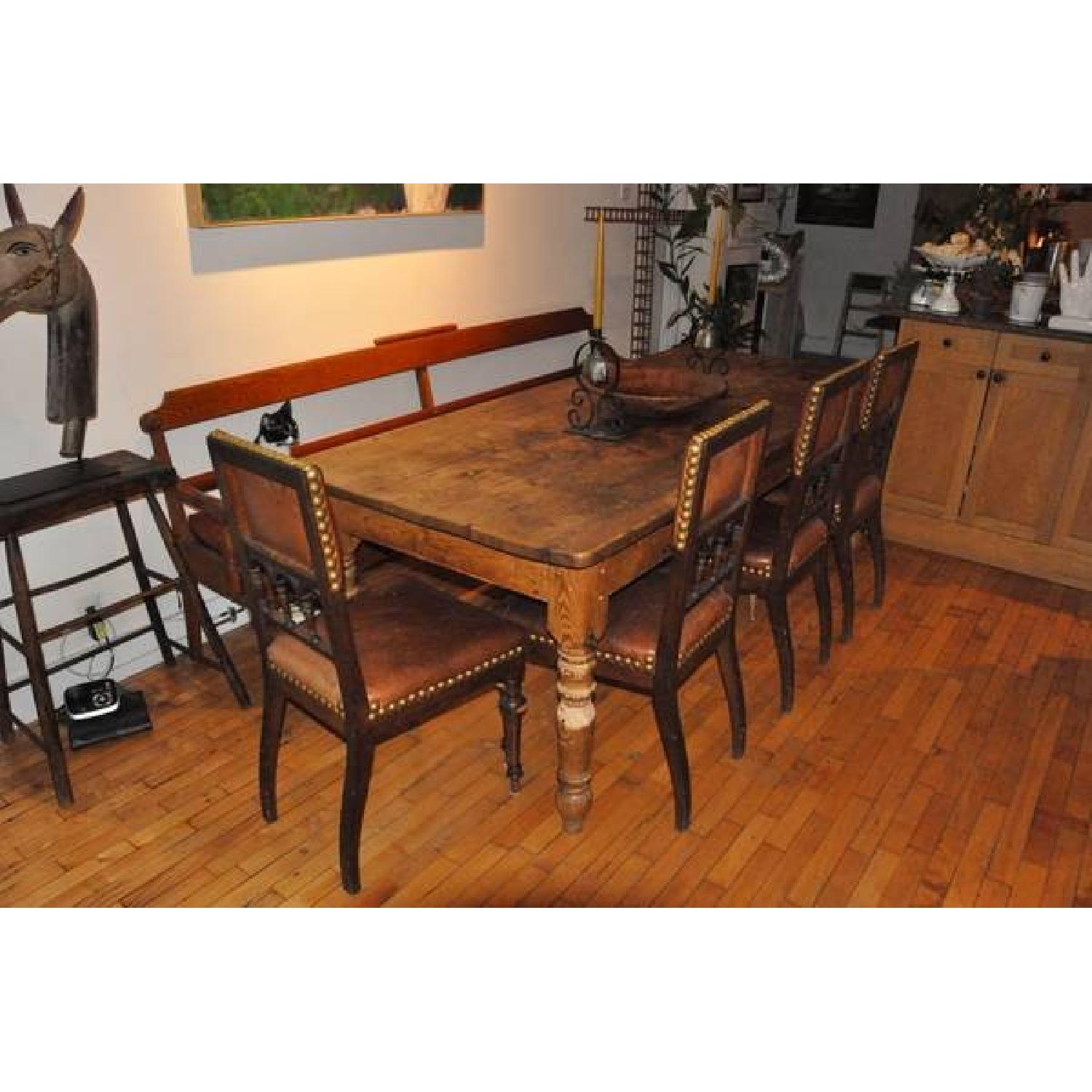 Fabulous Antique 7ft Farmhouse Dining Table - image-1
