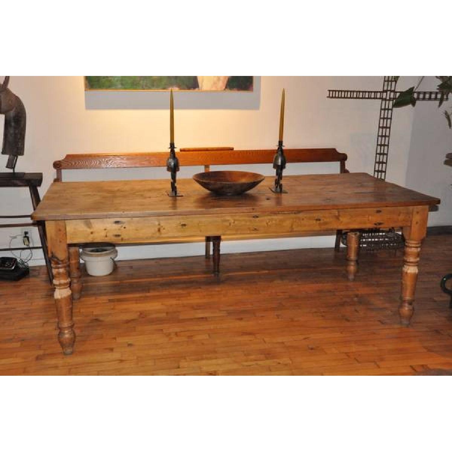 Fabulous Antique 7ft Farmhouse Dining Table - image-2