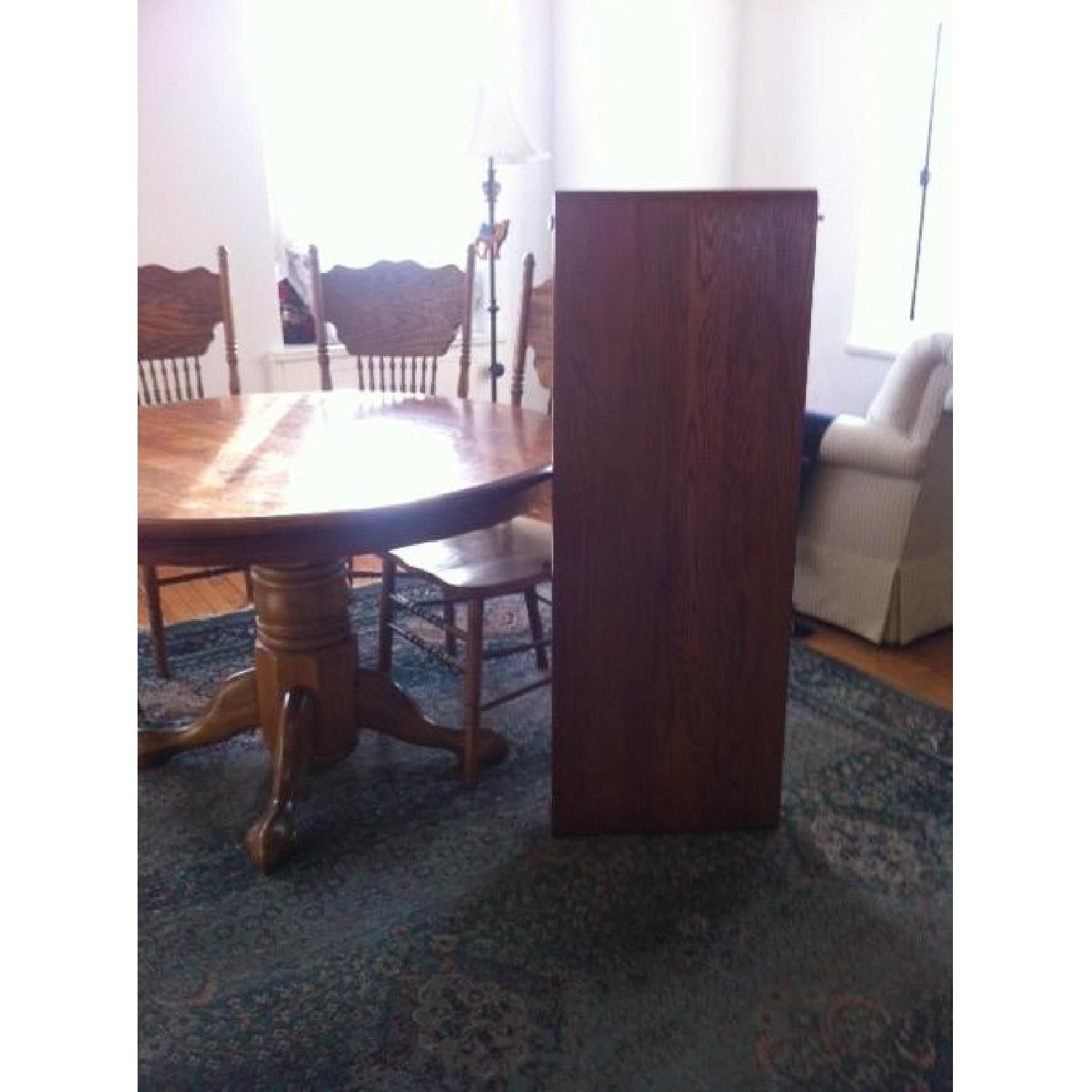 Round Oak Dining Table and Chairs - image-3