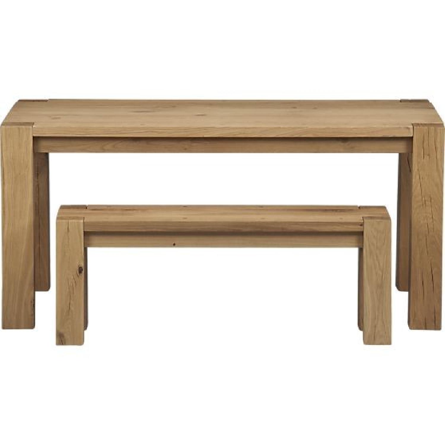 Crate & Barrel Teak Dining Table and Bench