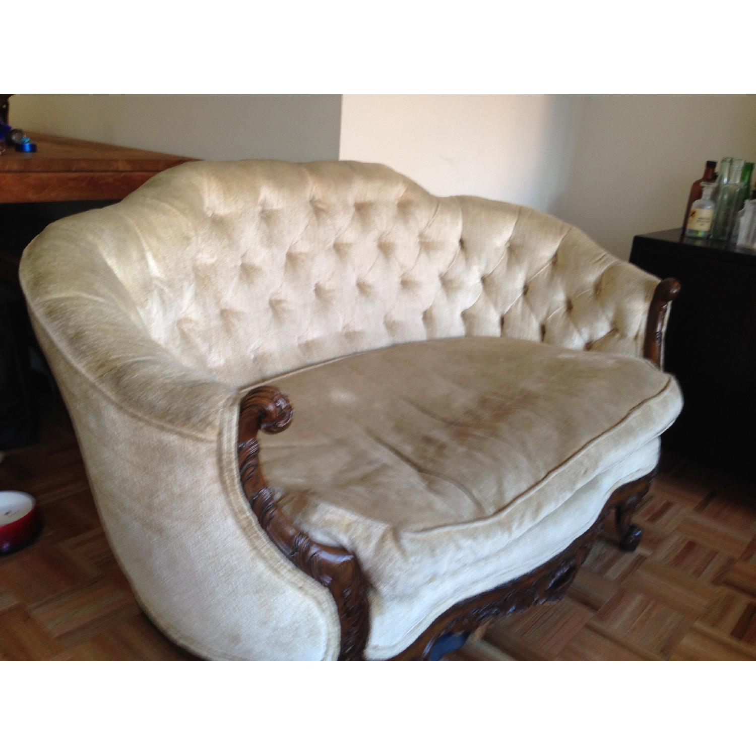 Antique French Settee Louis XIV - image-1