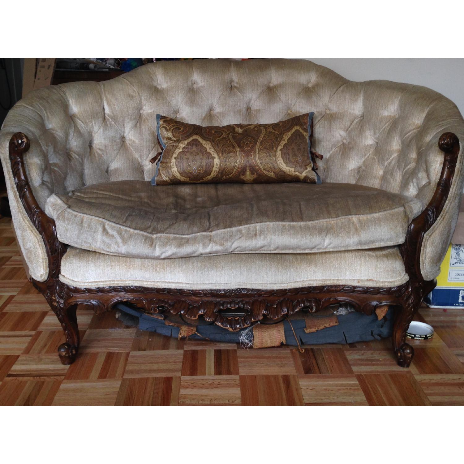 Antique French Settee Louis XIV - image-2