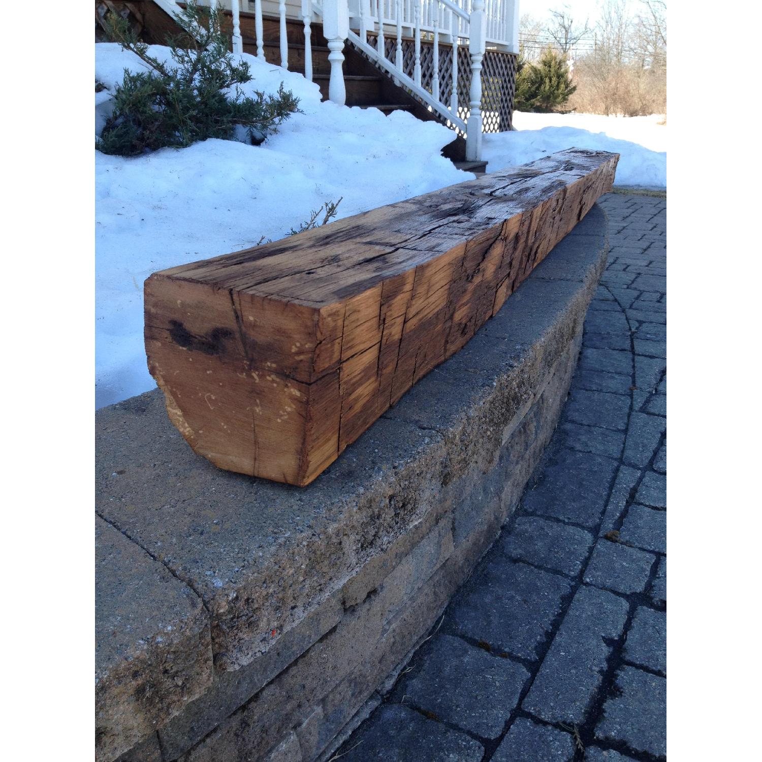 Fireplace Mantle - Antique Reclaimed Wood - image-1