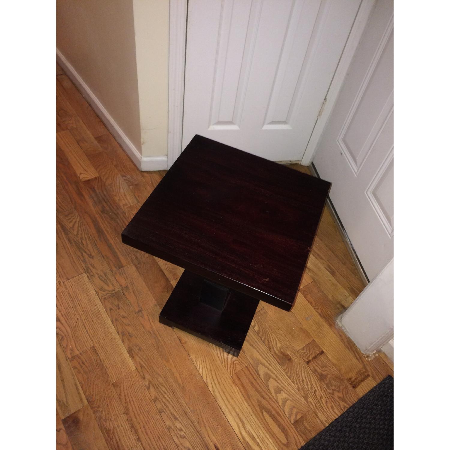 Dark Wood Side Table - image-3