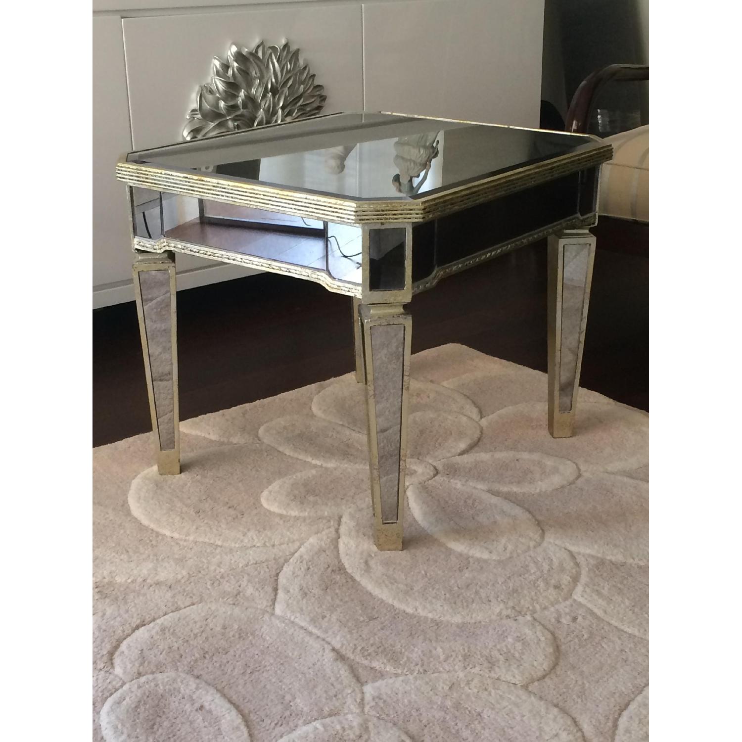 Horchow Mirrored Large Side Table - Thumbnail 2