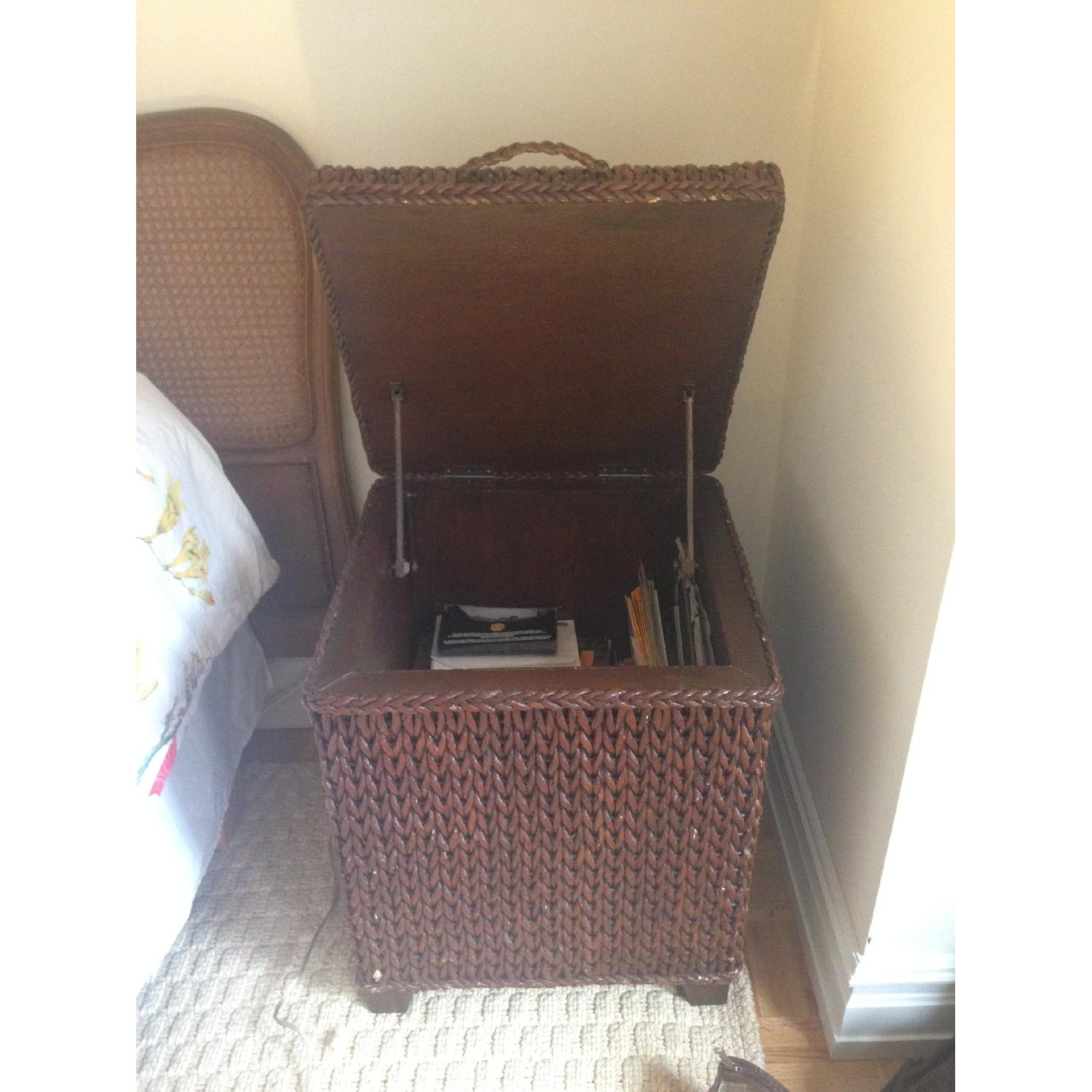 Z Gallerie Wicker/ Wood Rattan end tables AptDeco